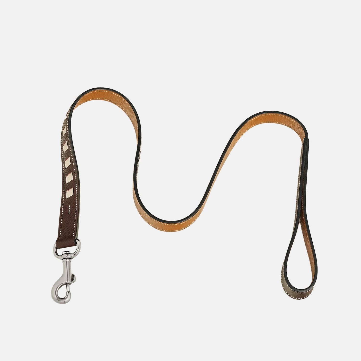 Hermes Tressee Luxury Dog Leash, Rouge Sellier