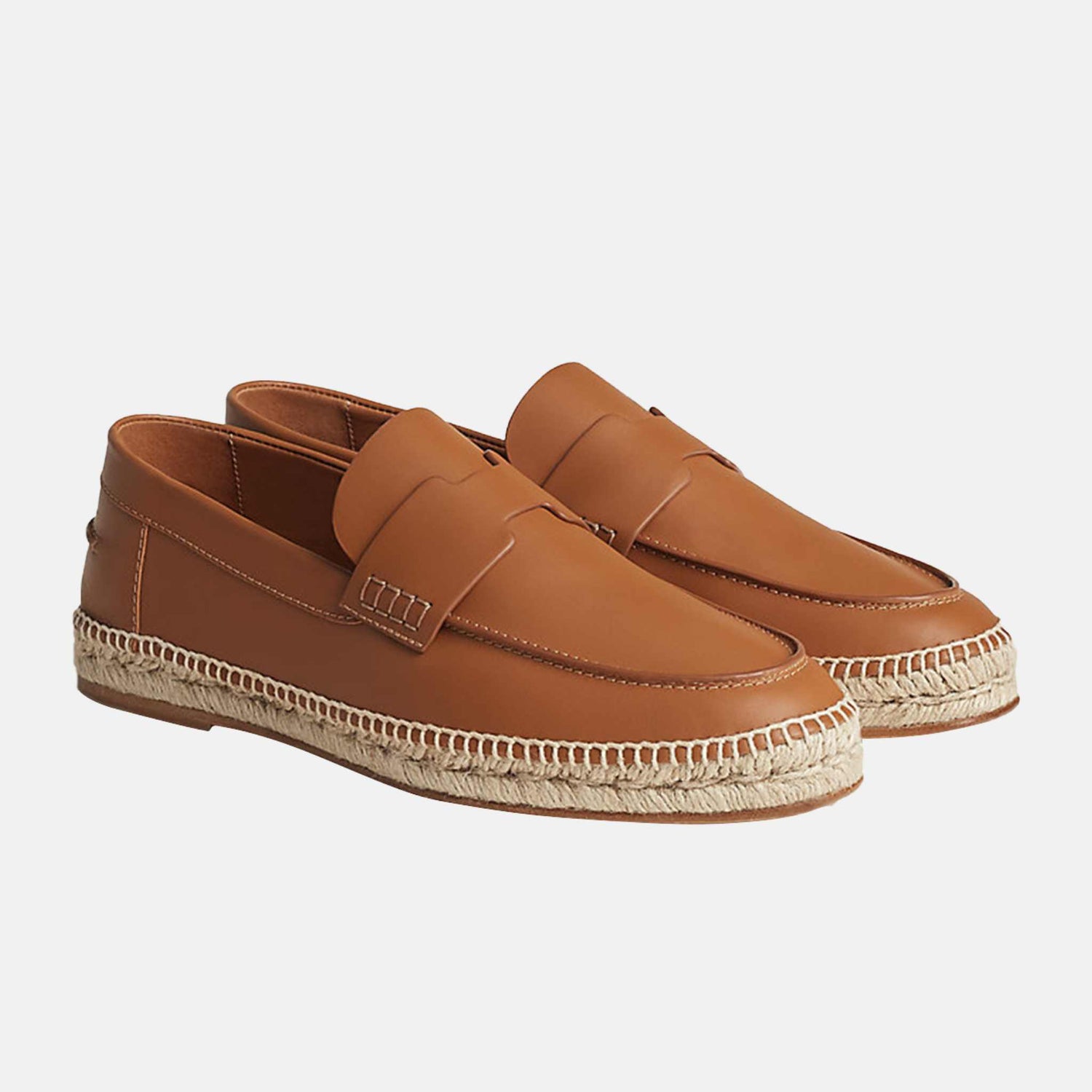 Hermes Trip espadrille Calfskin Naturel, front