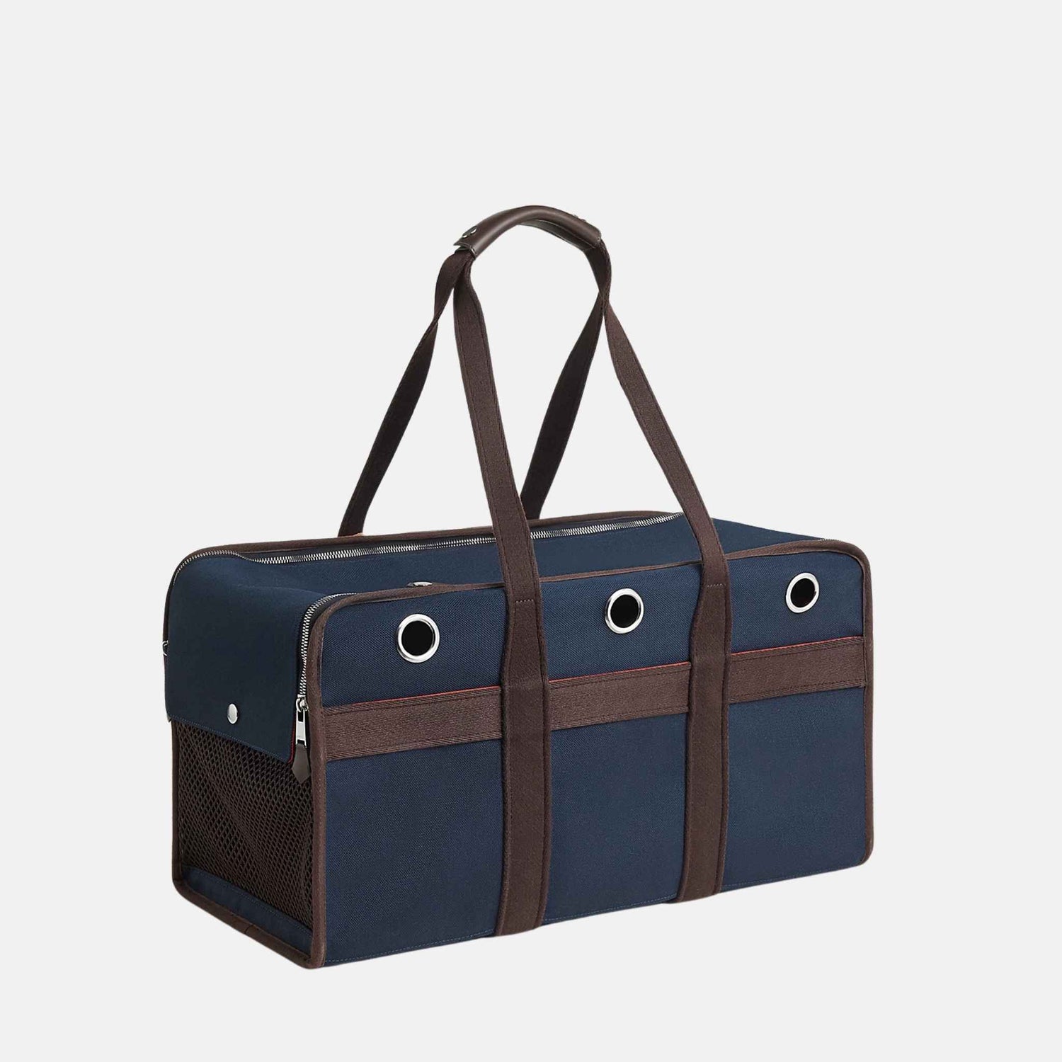 Hermes XL Luxury Dog Carrier Bag, Navy, Side