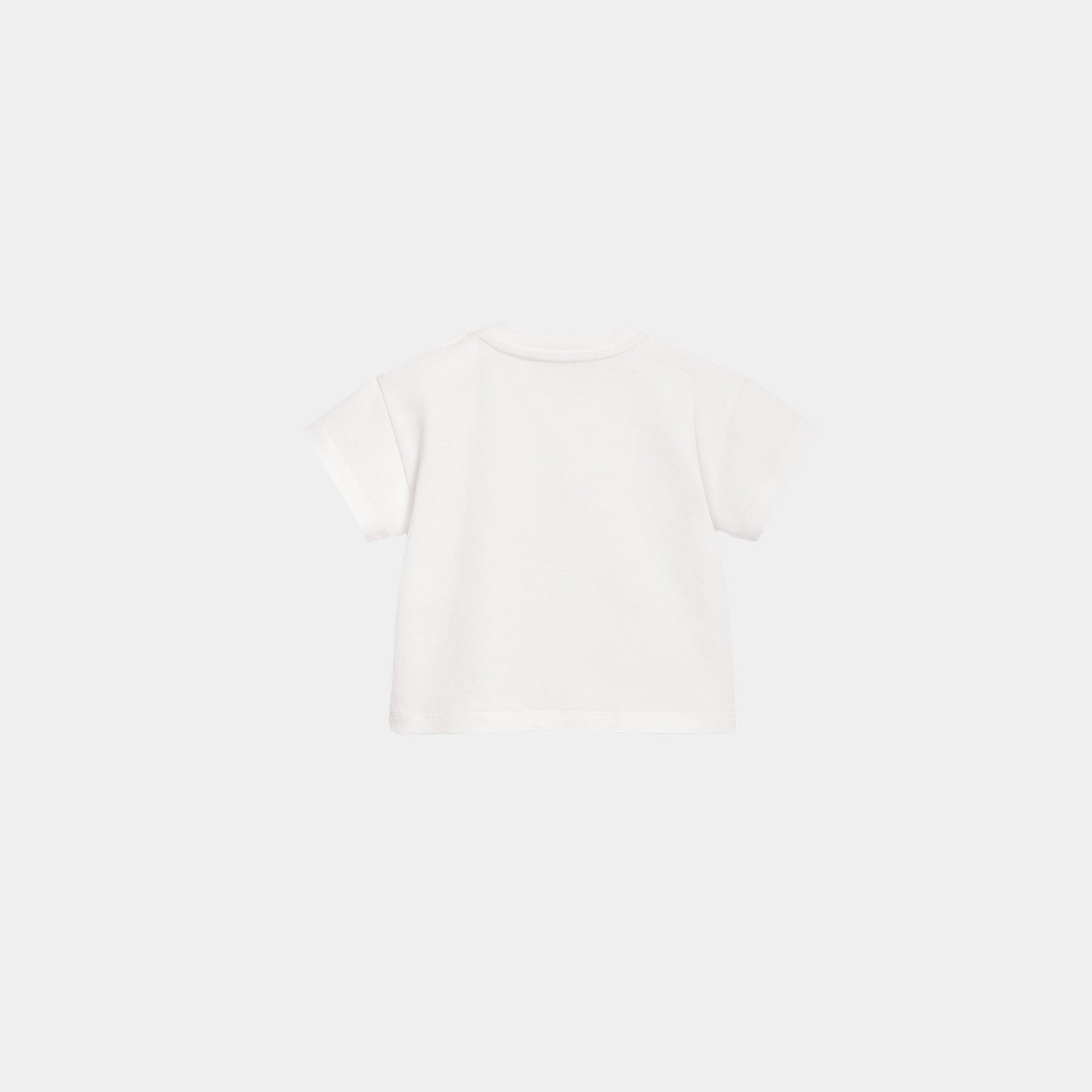 Dior Baby T-Shirt Ivory Cotton Jersey Tonal Bouclé Dior Embroidery, Back