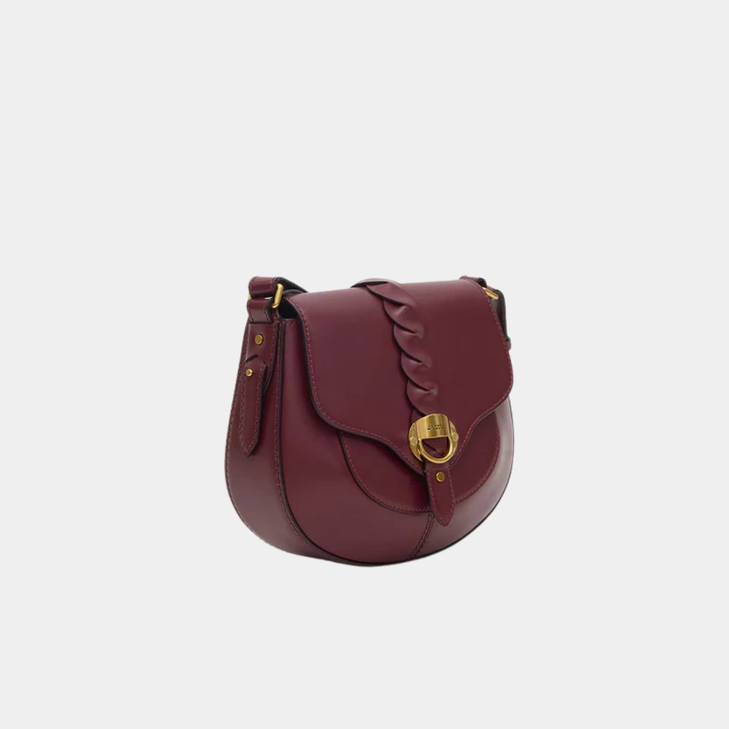 Isabel Marant Altay Small Leather Shoulder Bag, Burgundy, Side