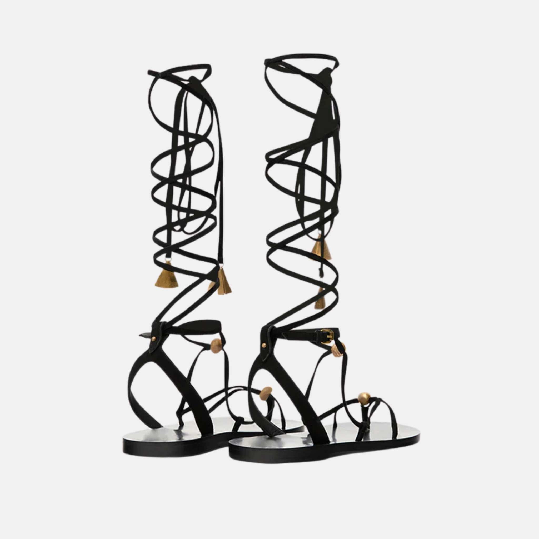 Isabel Marant Azzi High Top Sandals In Suede Leather, Back
