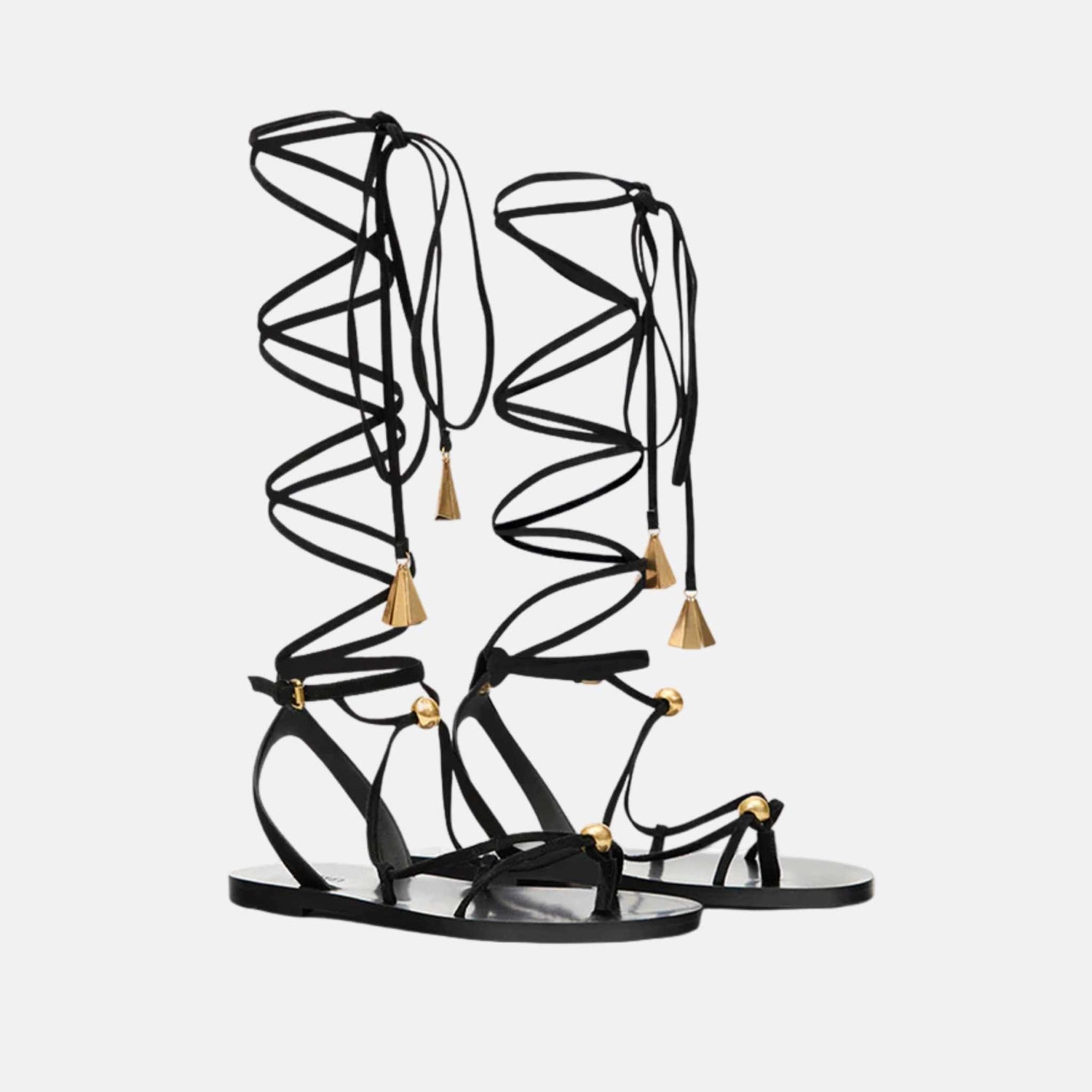 Isabel Marant Azzi High Top Sandals In Suede Leather, Front