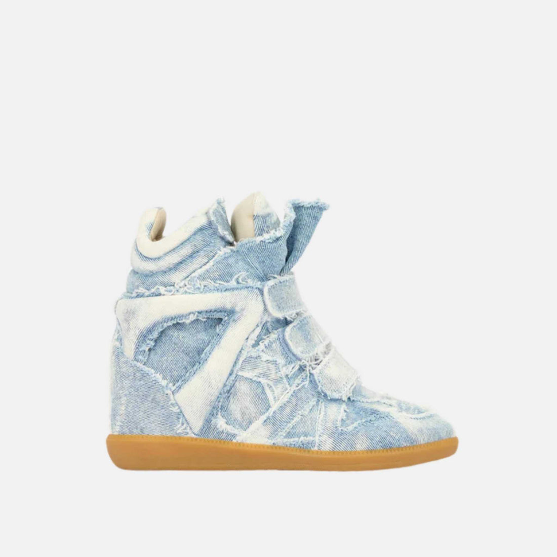 Isabel Marant Bekett Wedge Sneakers In Denim, Side