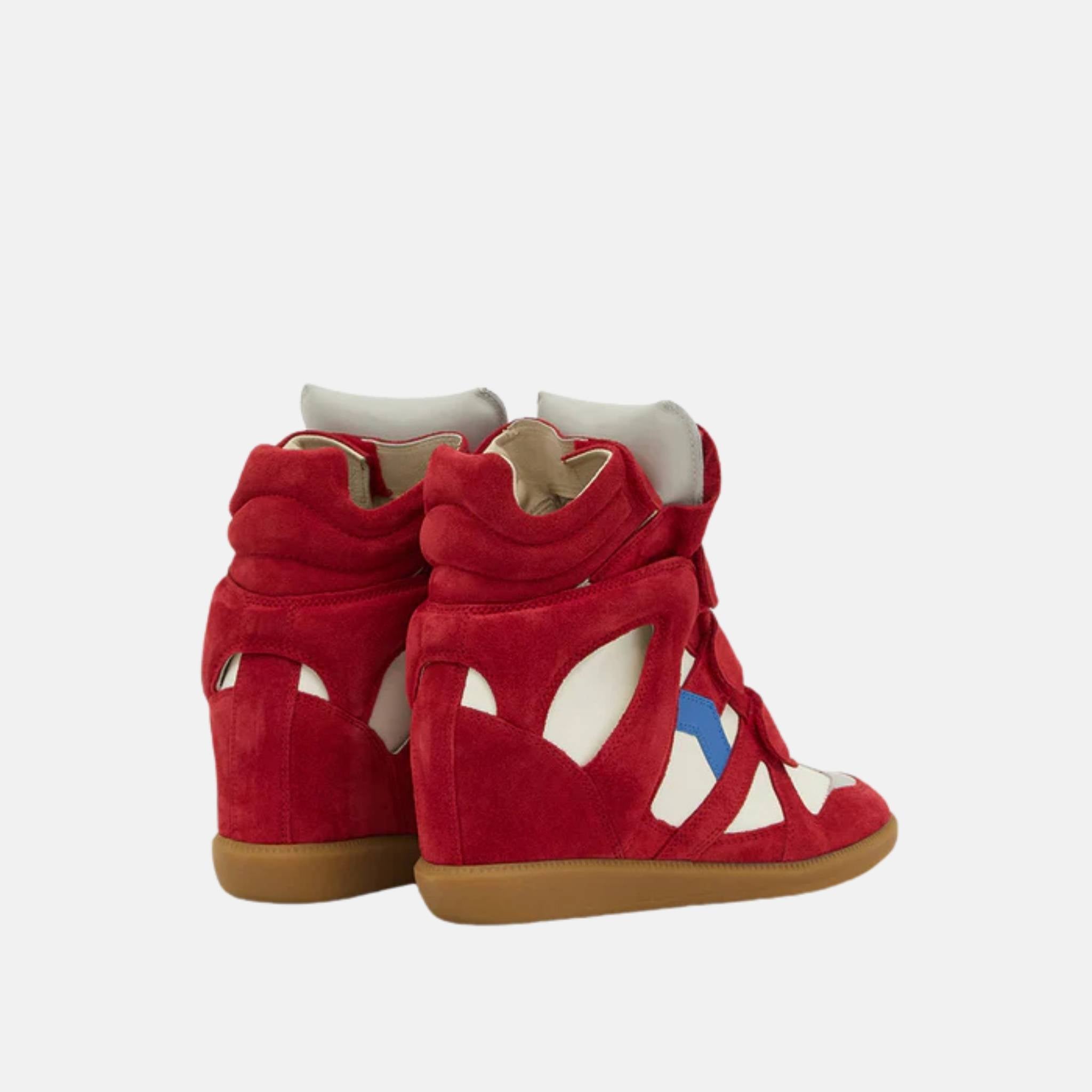 Isabel Marant Bekett Sneakers In Lambskin And Suede Calfskin, Back