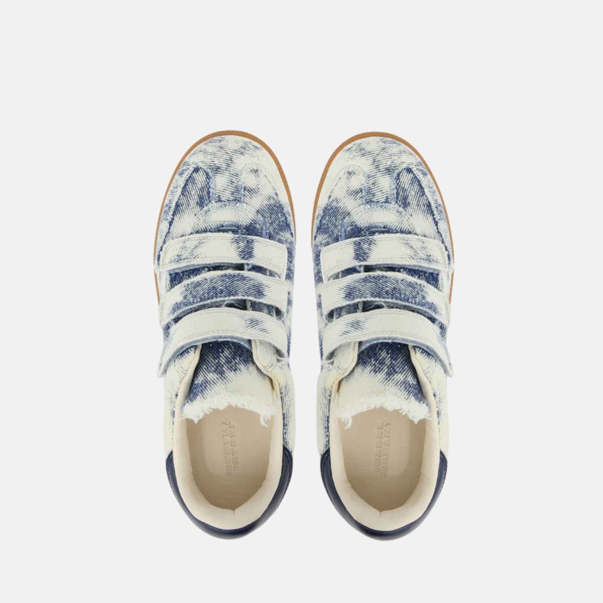 Isabel Marant Beth Low Top Sneakers In Denim, Blue, Top
