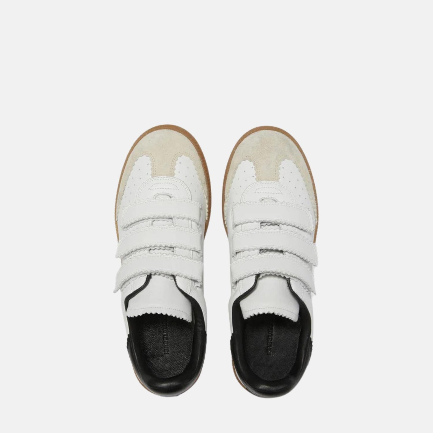 Isabel Marant Beth Low Top Sneakers In Leather, White, Top