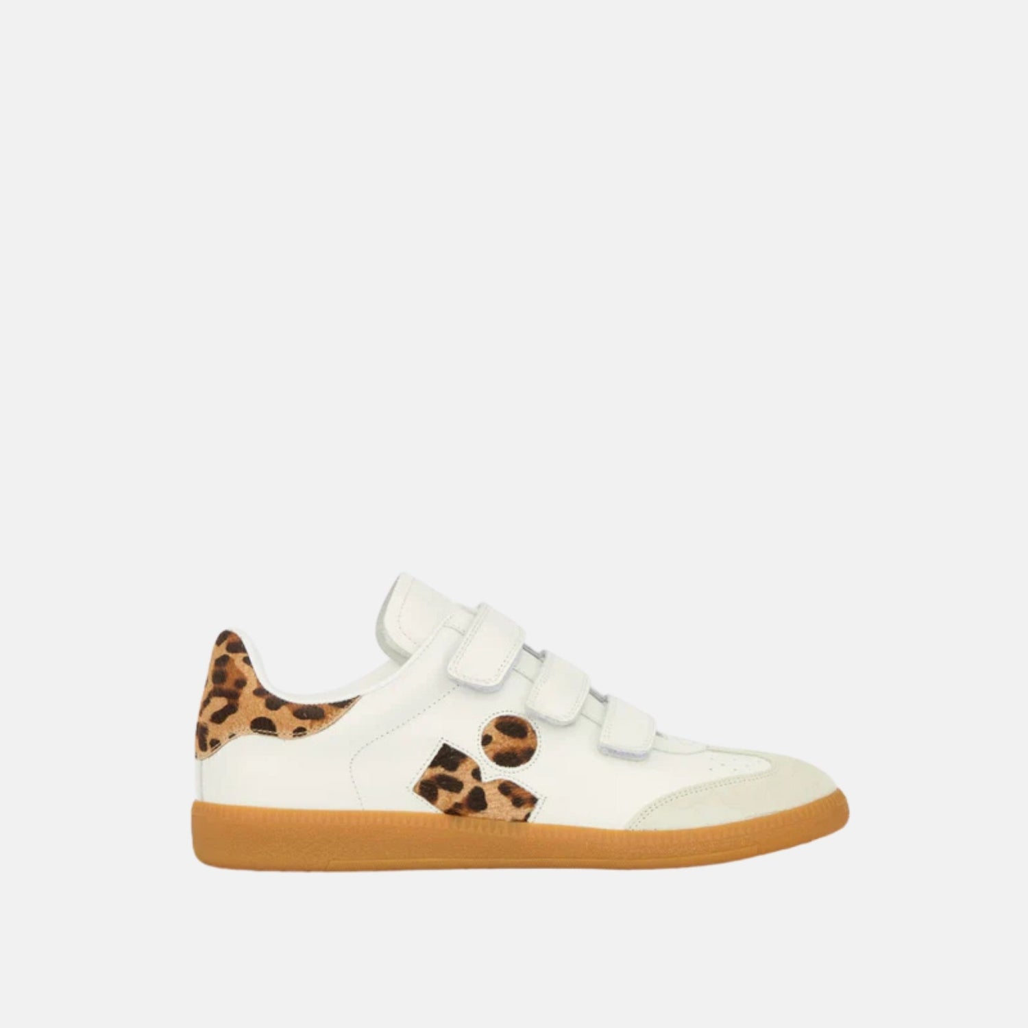Isabel Marant Beth Low Top Sneakers In Leopard Print Leather, Side