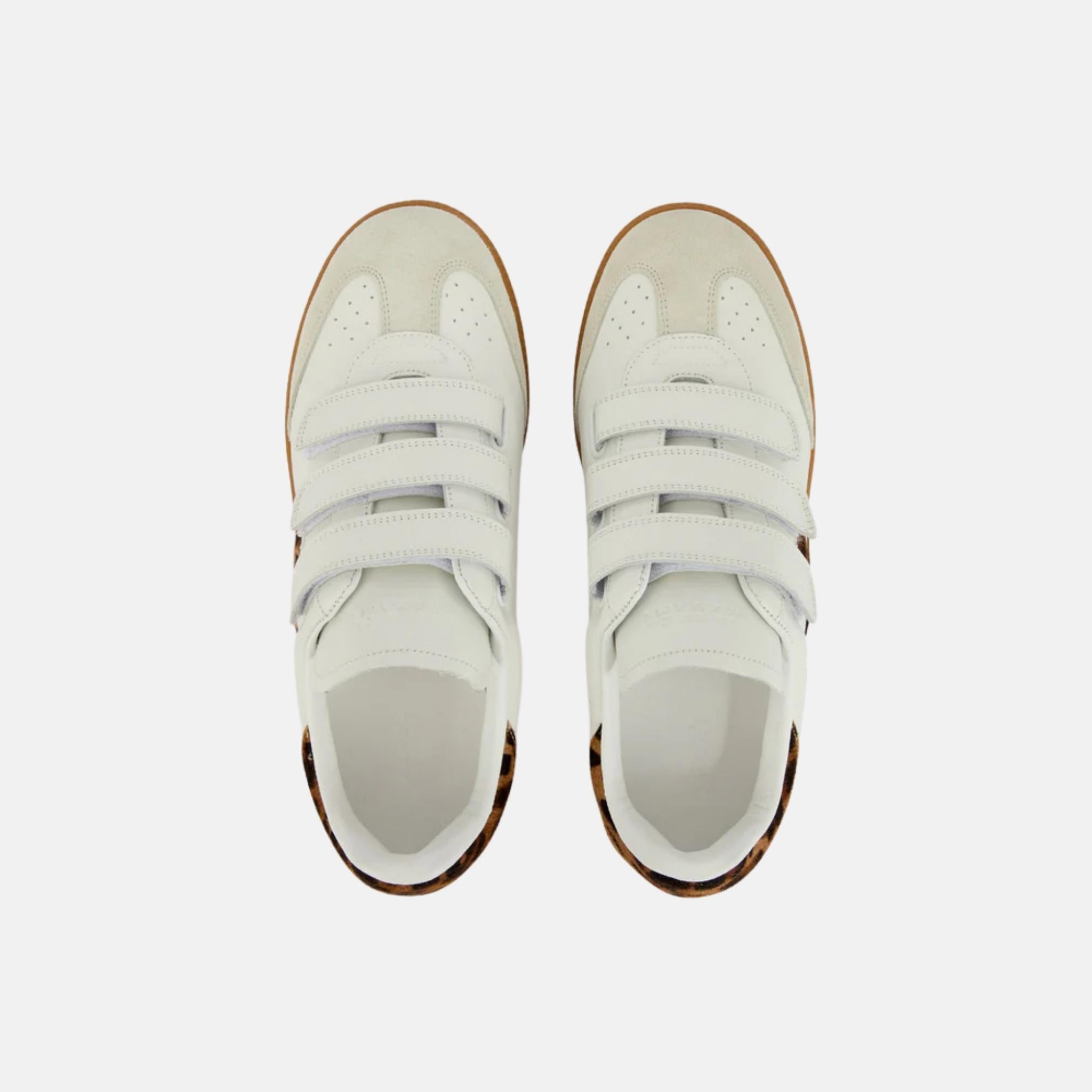 Isabel Marant Beth Low Top Sneakers In Leopard Print Leather, Top