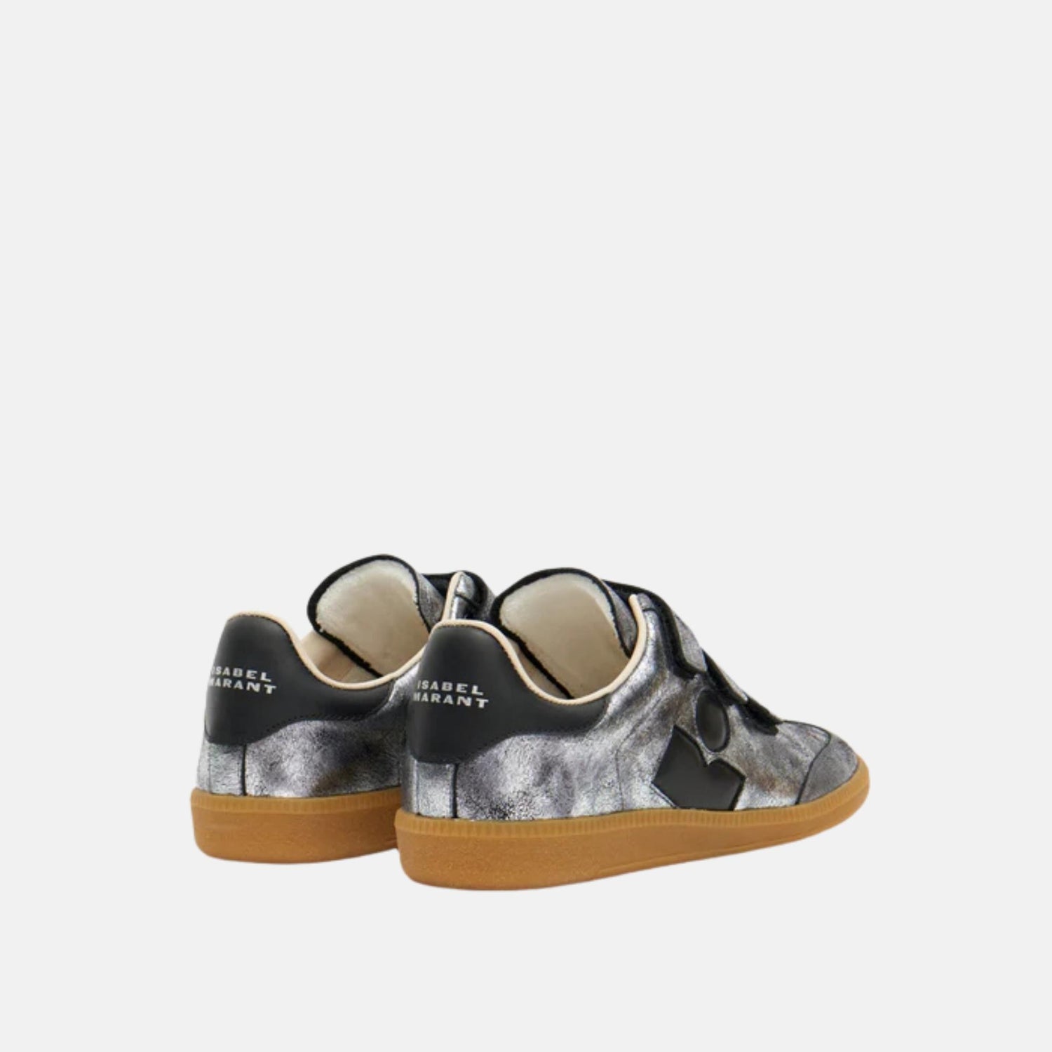 Isabel Marant Beth Low Top Sneakers In Metallic Leather, Back