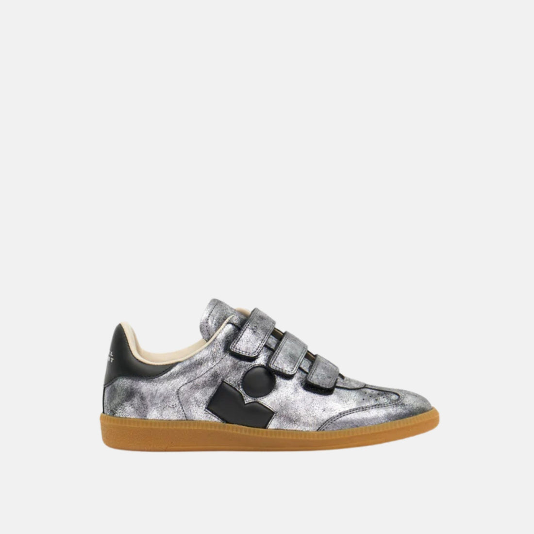 Isabel Marant Beth Low Top Sneakers In Metallic Leather, Side