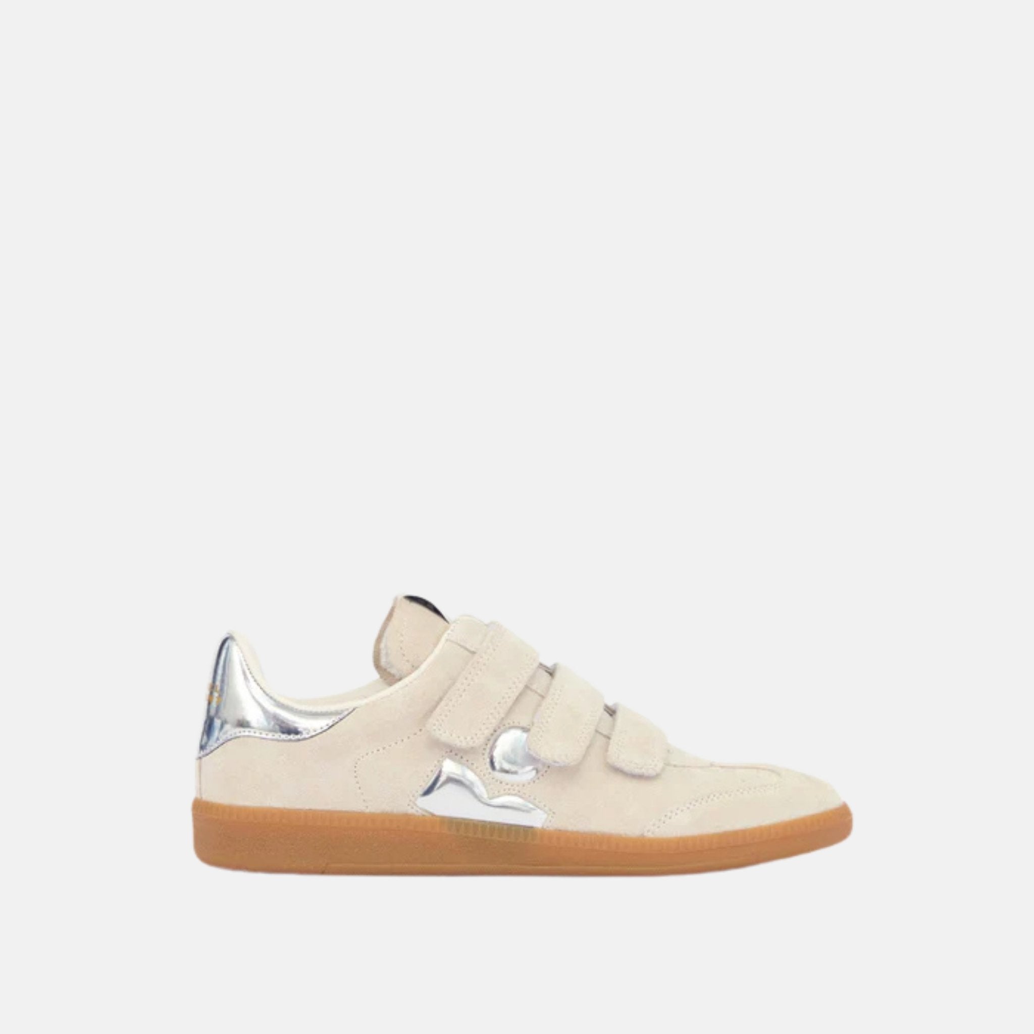 Isabel Marant Beth Low Top Sneakers Suede Calfskin With Metallic Yoke, Side
