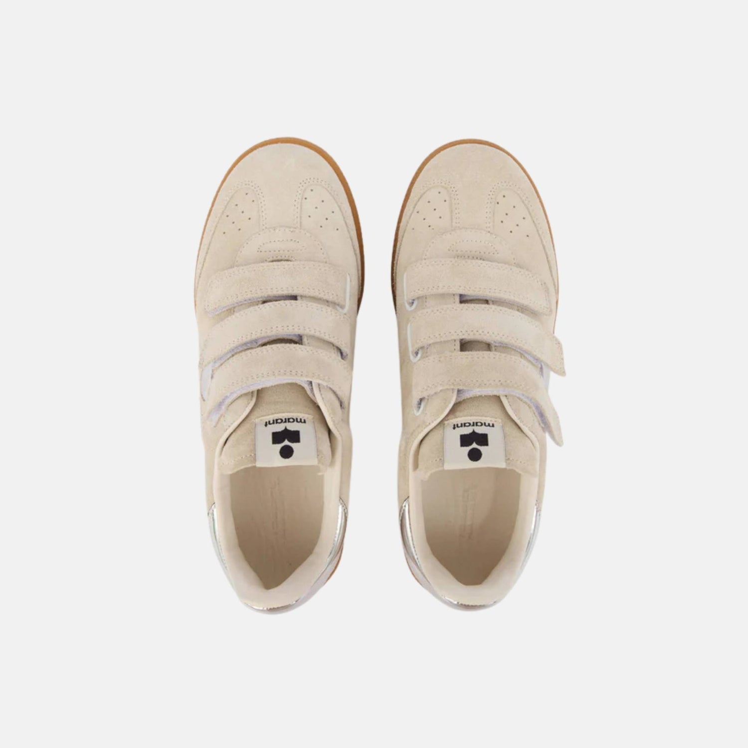 Isabel Marant Beth Low Top Sneakers Suede Calfskin With Metallic Yoke, Top