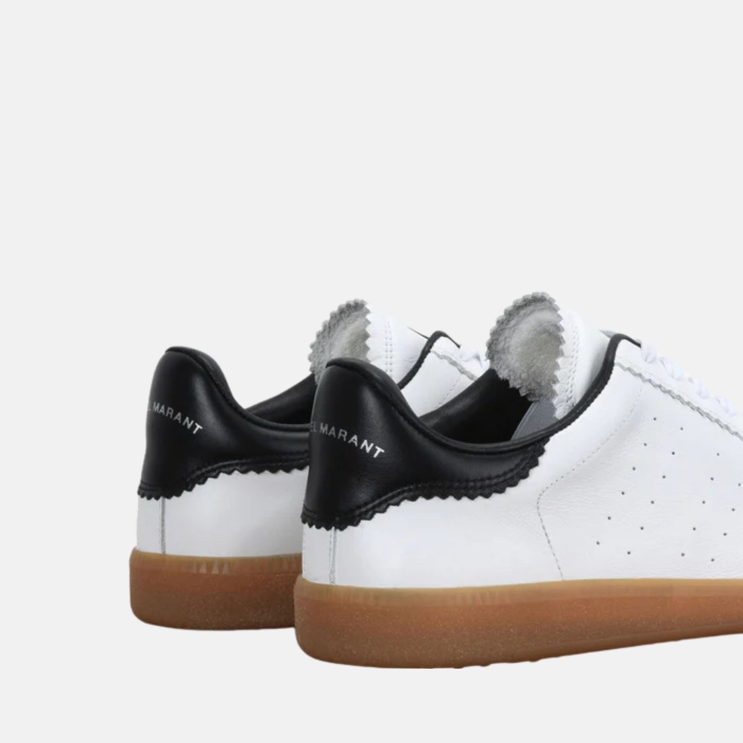 Isabel Marant Bryce Low Top Sneakers With Front Lace Up Fastening, White, Back