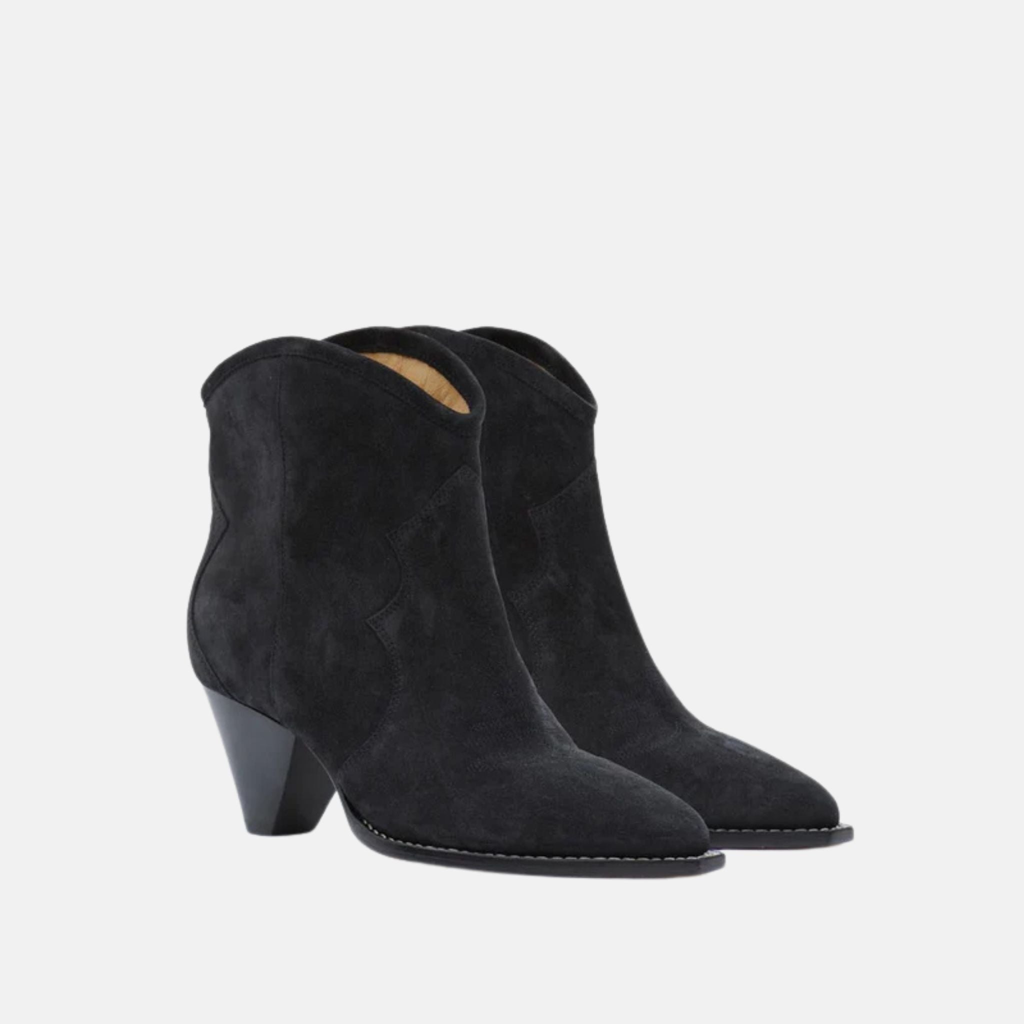 Isabel Marant Darizo High Heeled Cowboy Boots, Black, Front