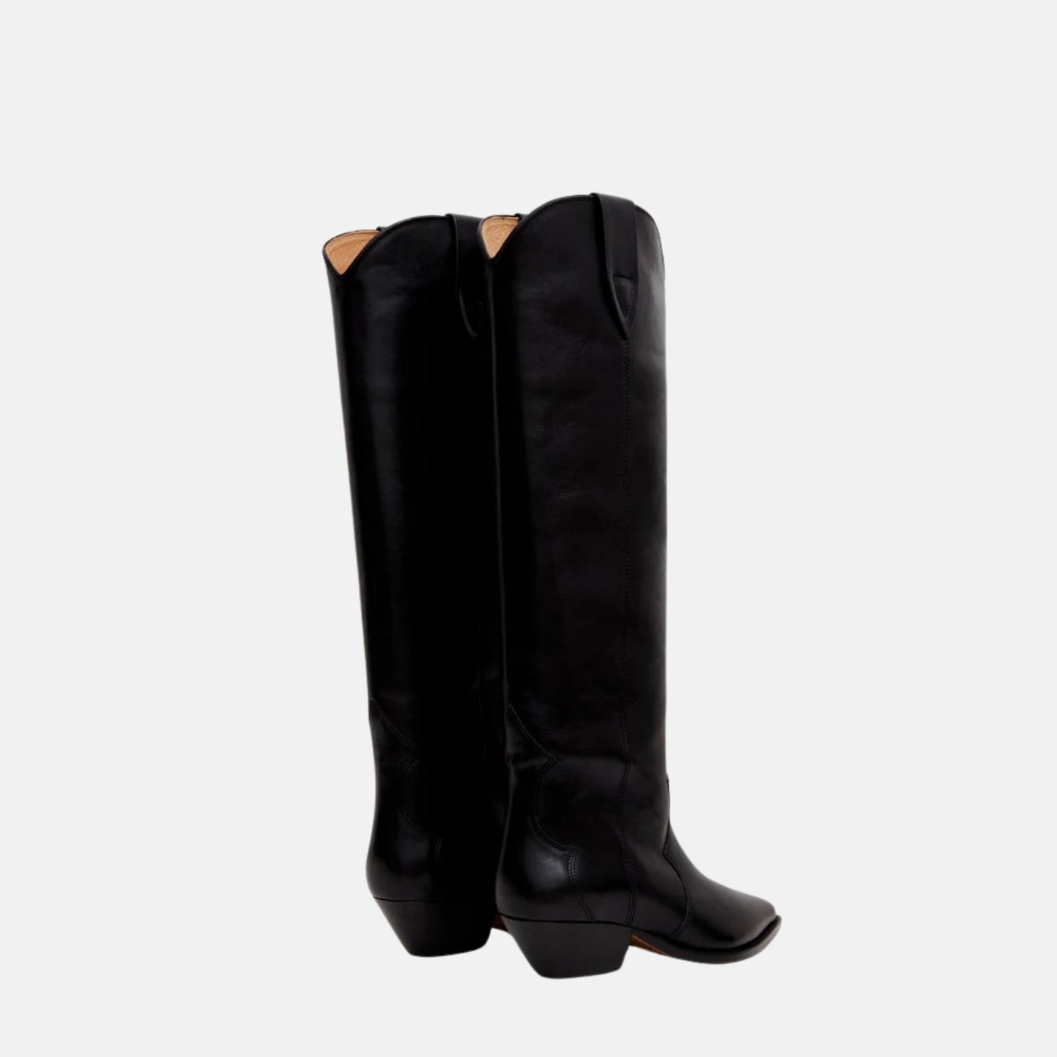 Isabel Marant Denvee Cowboy Boots In Calfskin Leather, Back