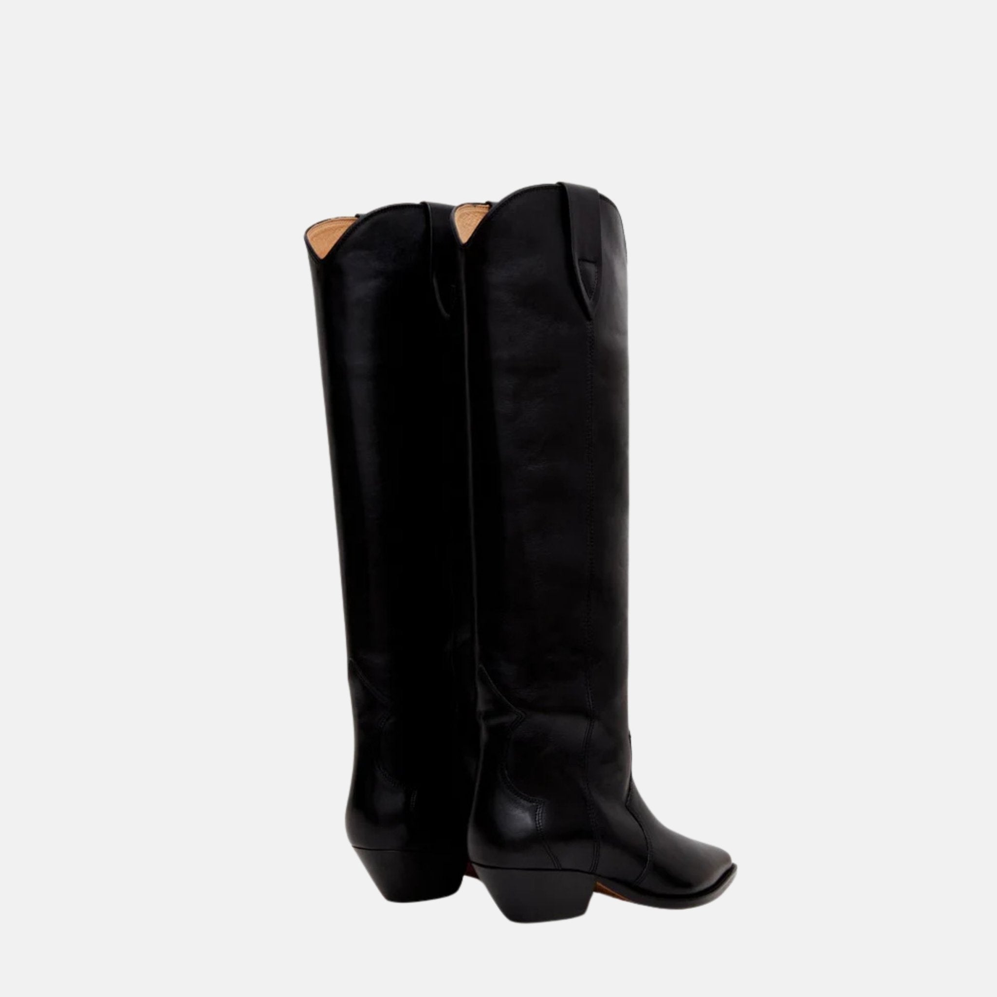 Isabel Marant Denvee Cowboy Boots In Calfskin Leather, Back