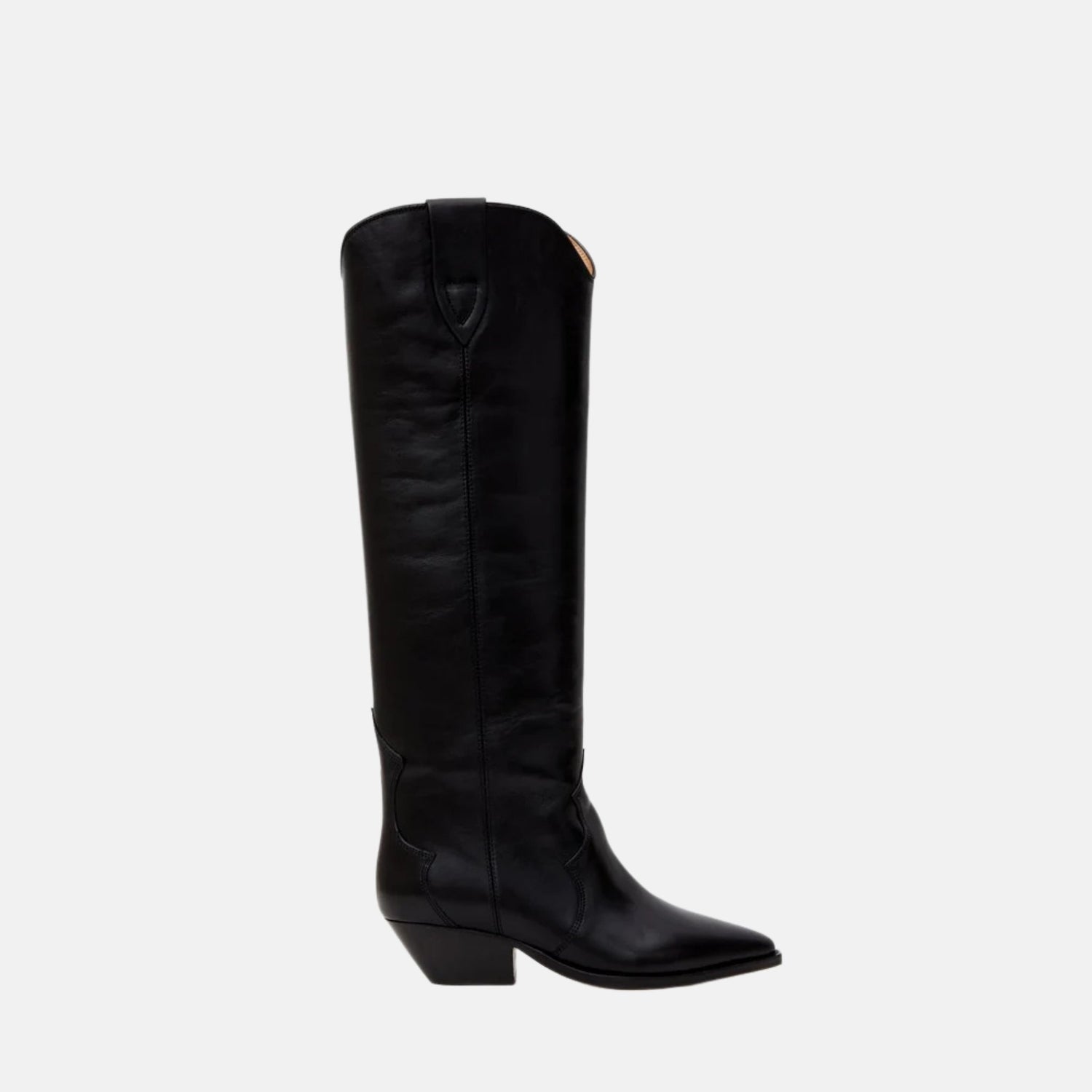 Isabel Marant Denvee Cowboy Boots In Calfskin Leather, Side
