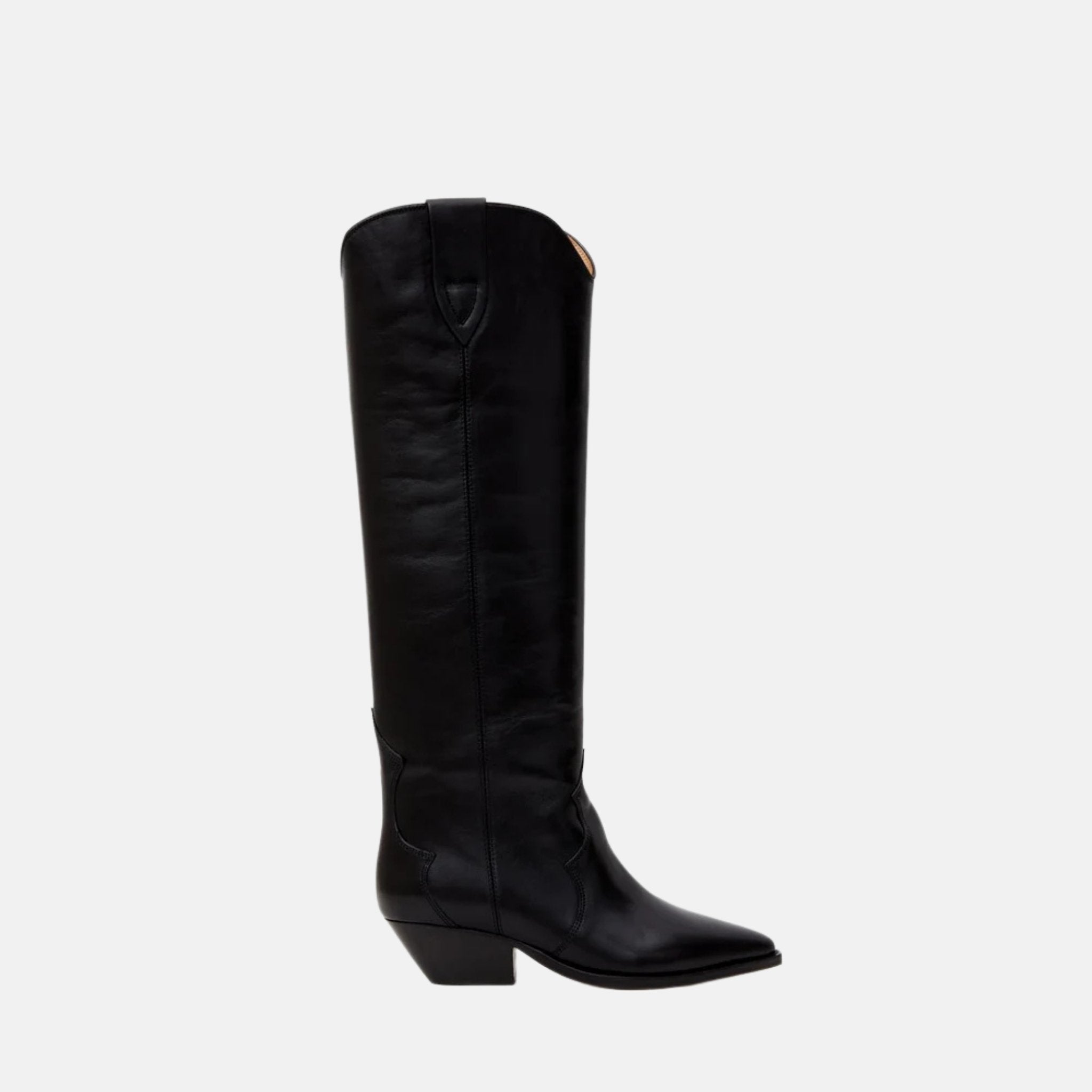 Isabel Marant Denvee Cowboy Boots In Calfskin Leather, Side