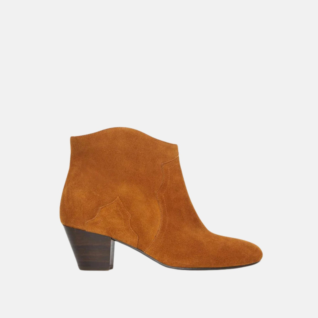 Isabel Marant Dicker Boots In Suede Leather, Cognac, Side