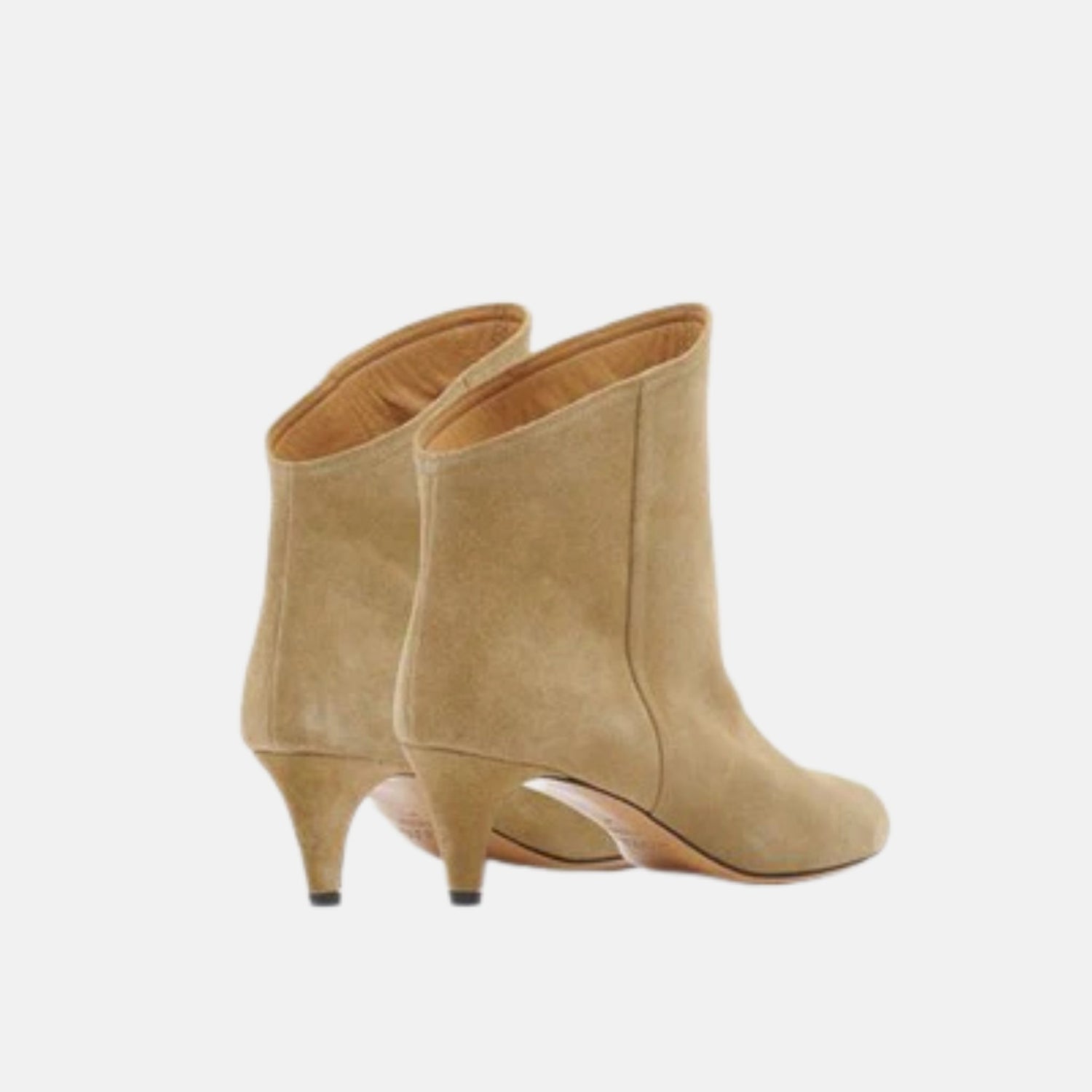 Isabel Marant Dripi Low Boots In Calf Velvet Leather, Back