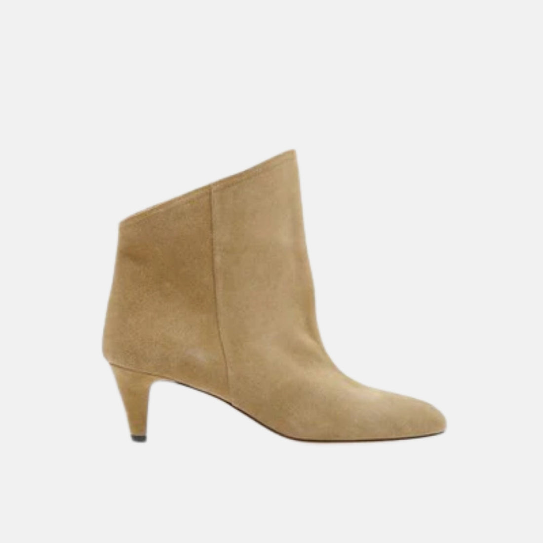 Isabel Marant Dripi Low Boots In Calf Velvet Leather, Side