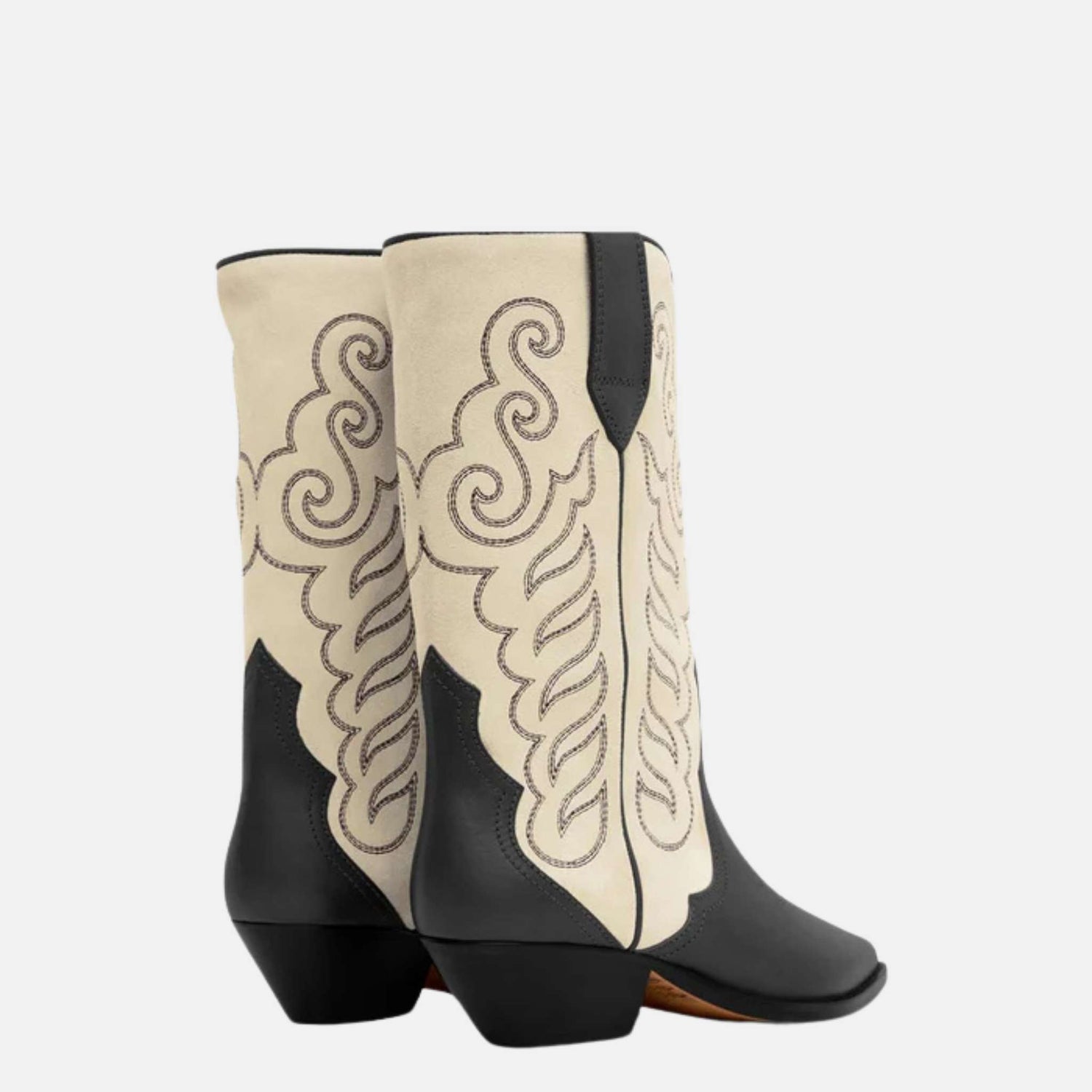 Isabel Marant Duerto Cowboy Boots In Suede Leather, Back