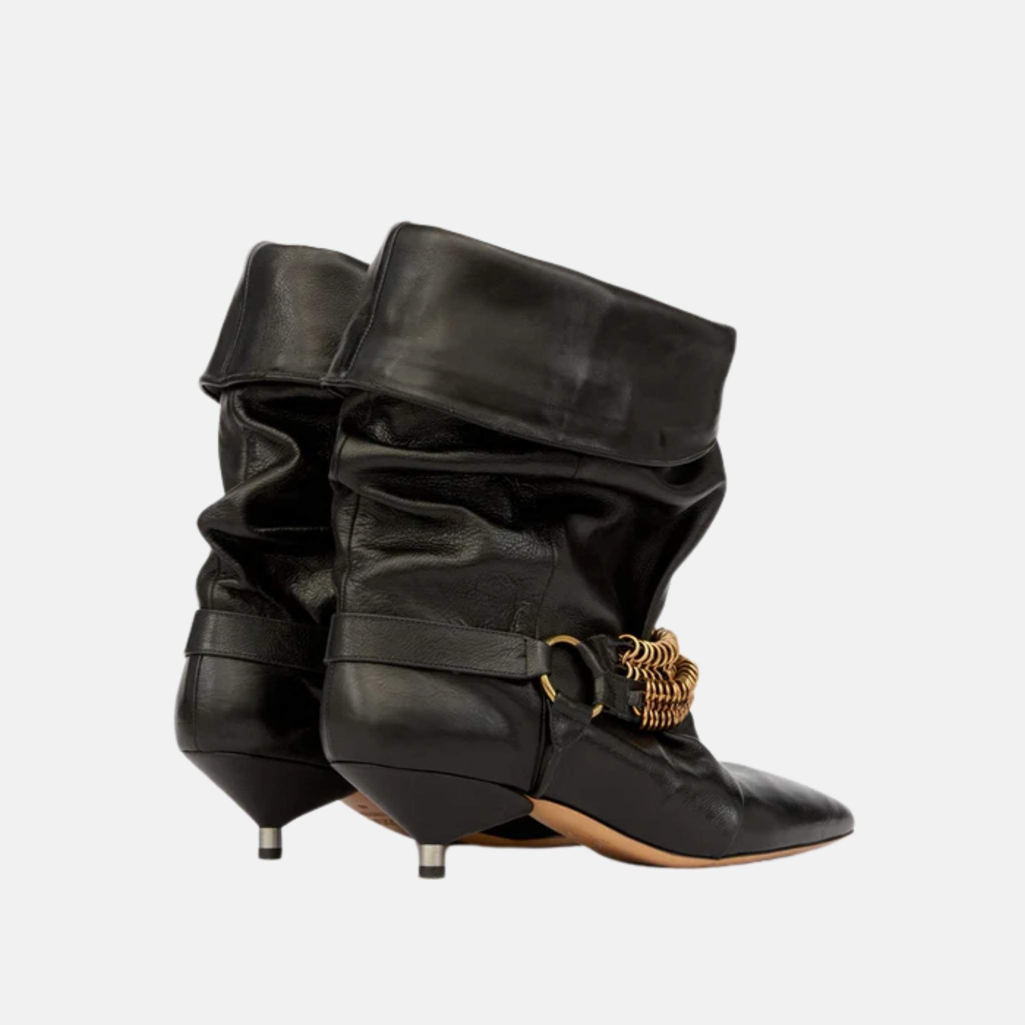 Isabel Marant Edrik Draped Boots With Chains, Back