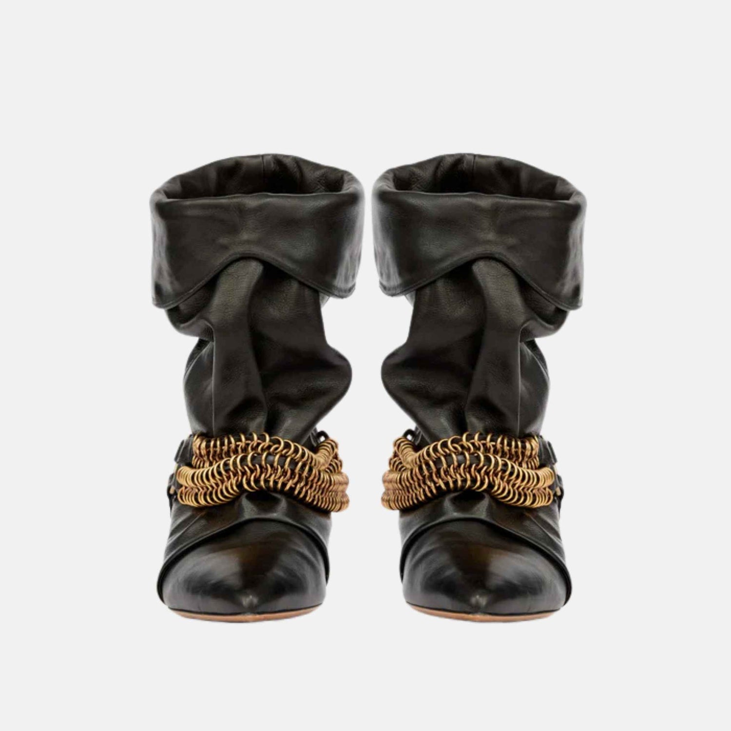 Isabel Marant Edrik Draped Boots With Chains, Front