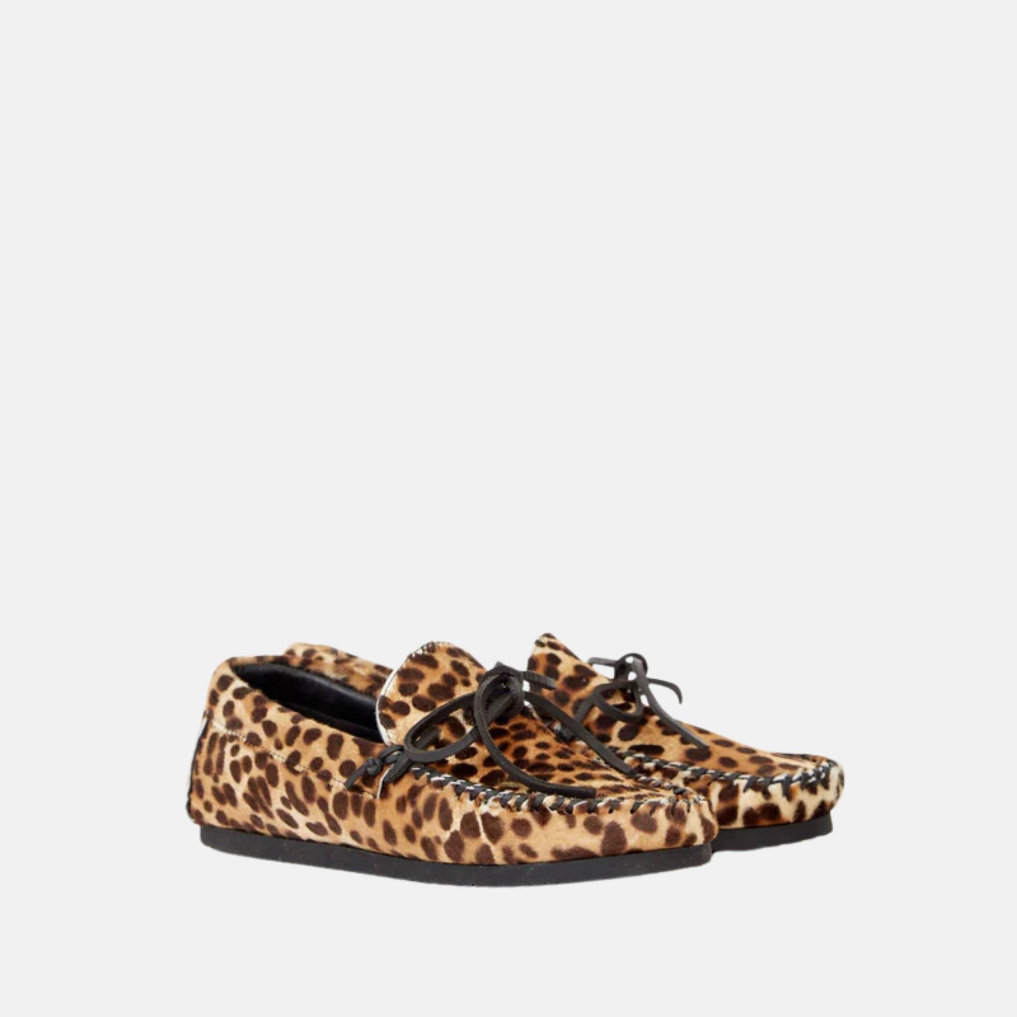 Isabel Marant Fitza Printed Leather Loafers, Front