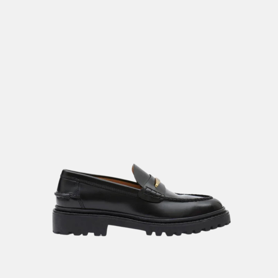 Isabel Marant Frezza Loafers In Calfskin Leather, Side
