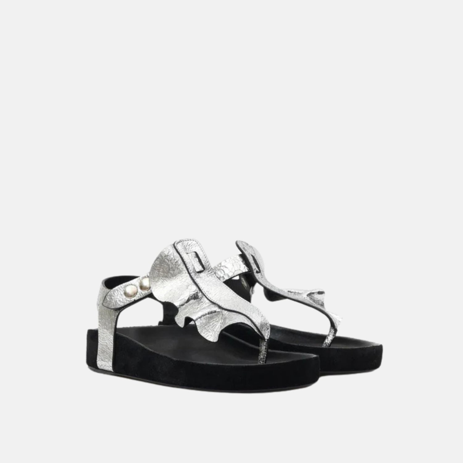Isabel Marant Isela Flat Leather Sandals, Front