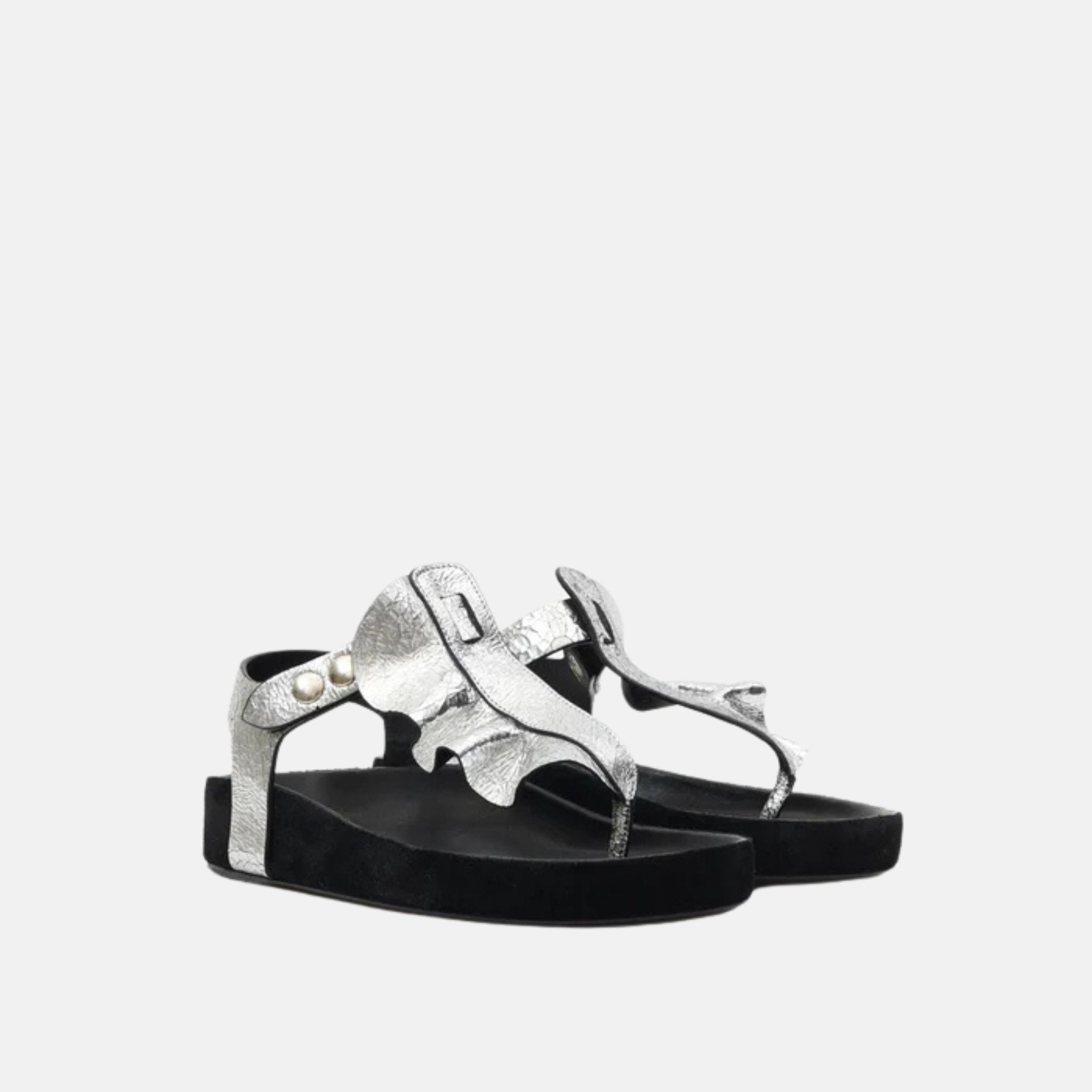 Isabel Marant Isela Flat Leather Sandals, Front