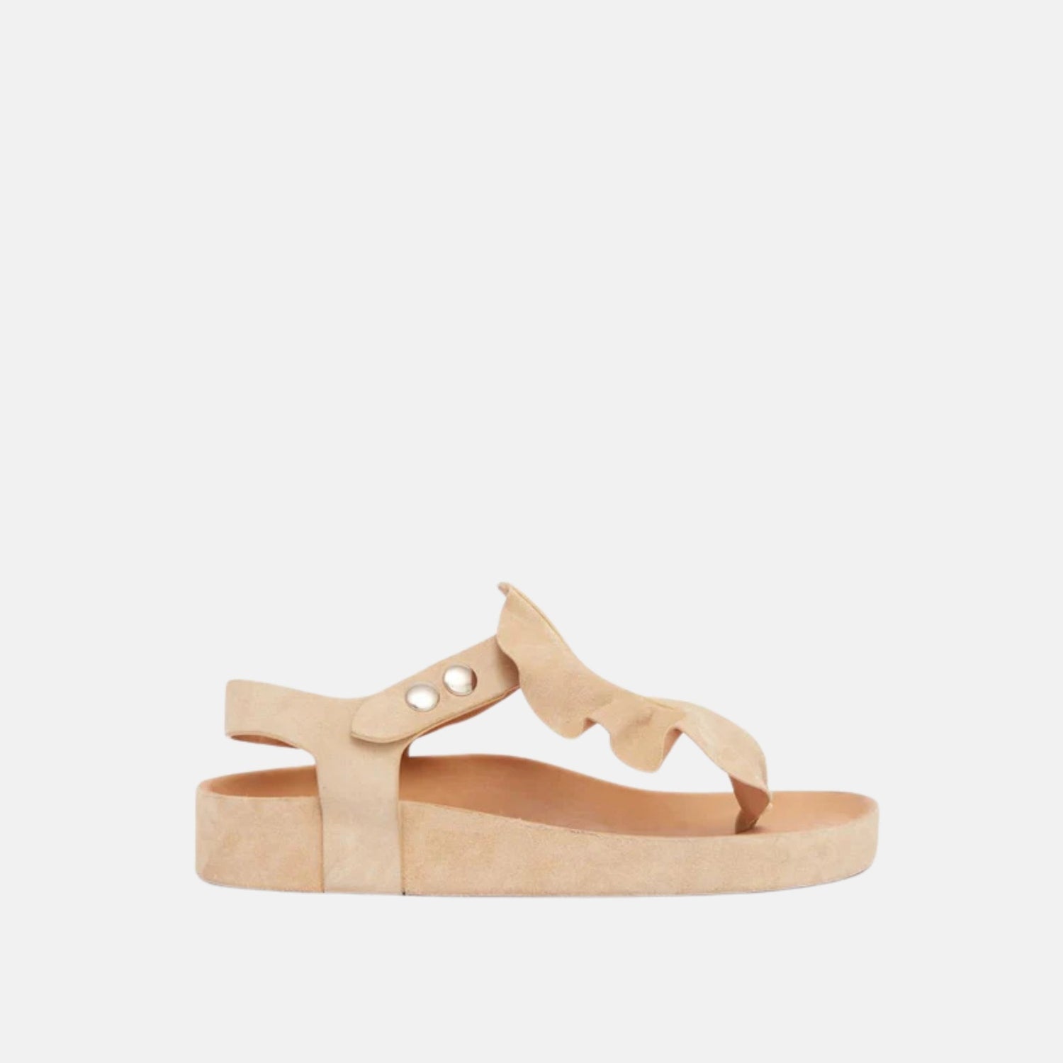 Isabel Marant Isela Flat Sandals In Leather, Side