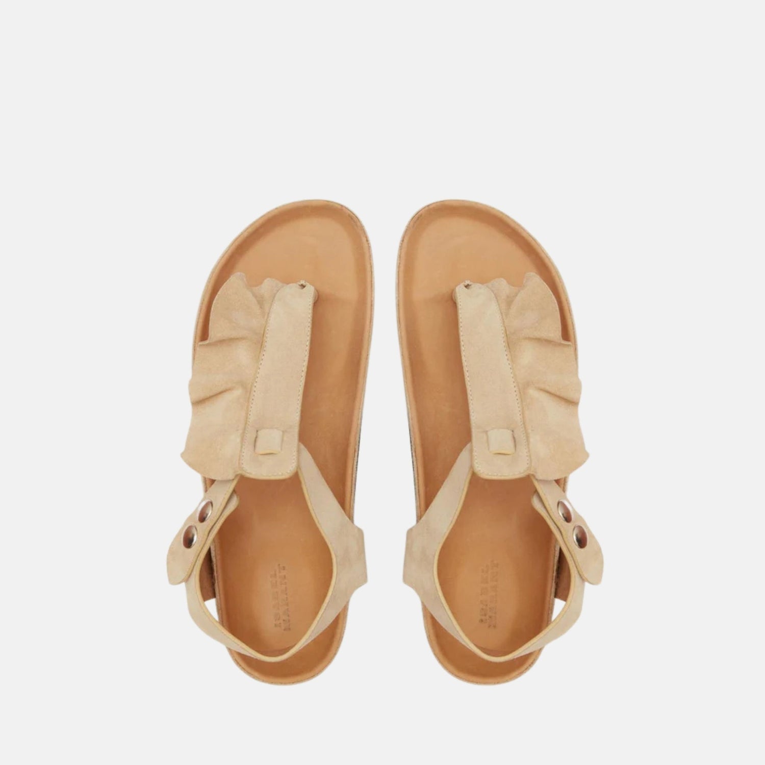 Isabel Marant Isela Flat Sandals In Leather, Top