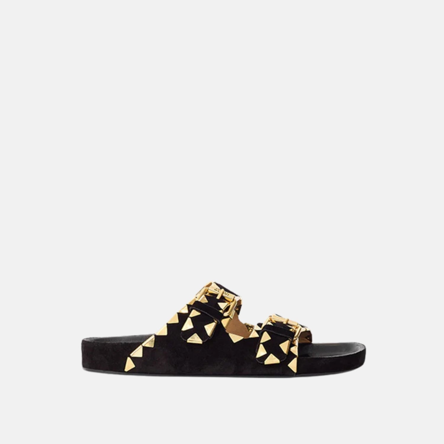 Isabel Marant Lennyo Flat Embellished Sandals In Leather, Side