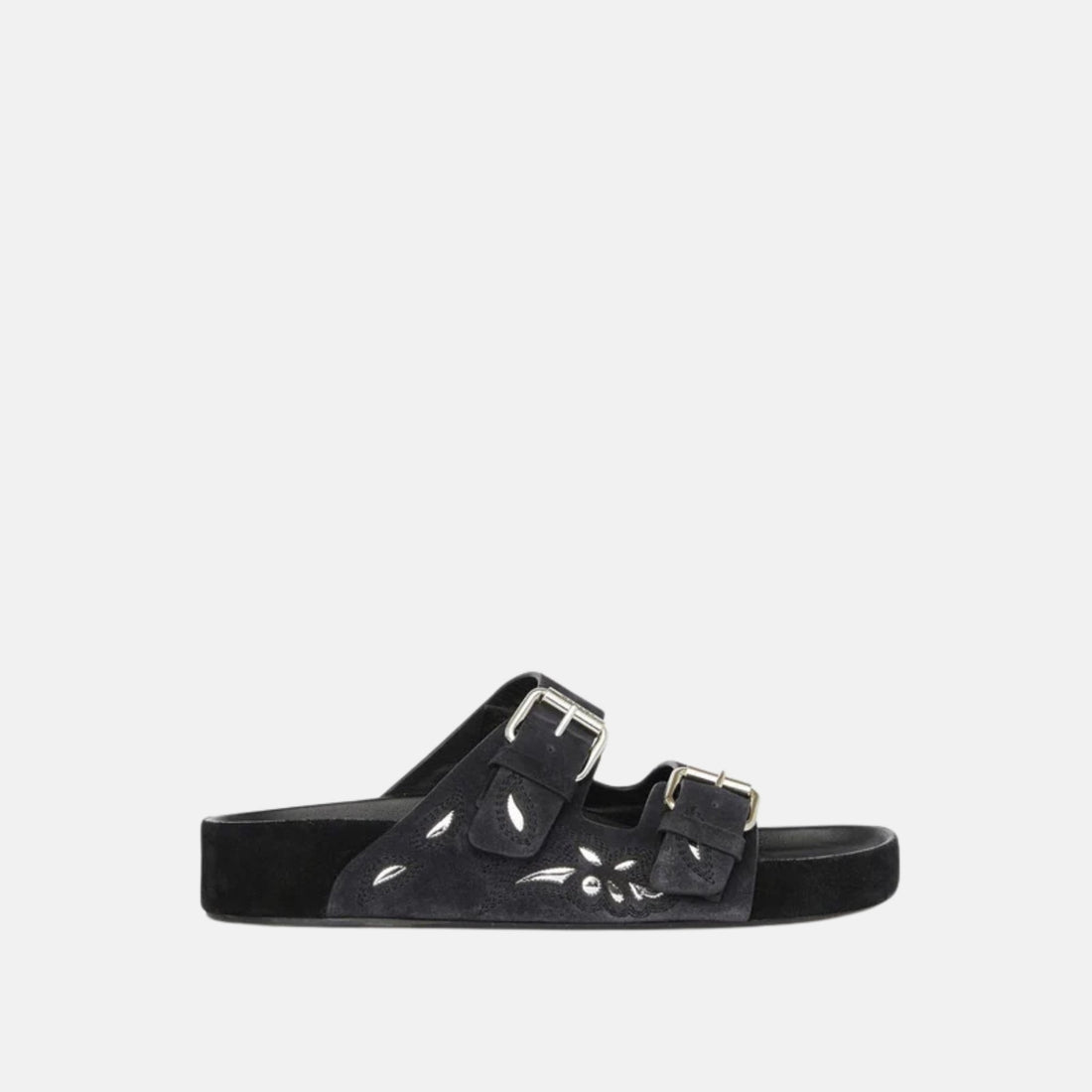 Isabel Marant Lennyo Flat Sandals In Patterned Leather, Side