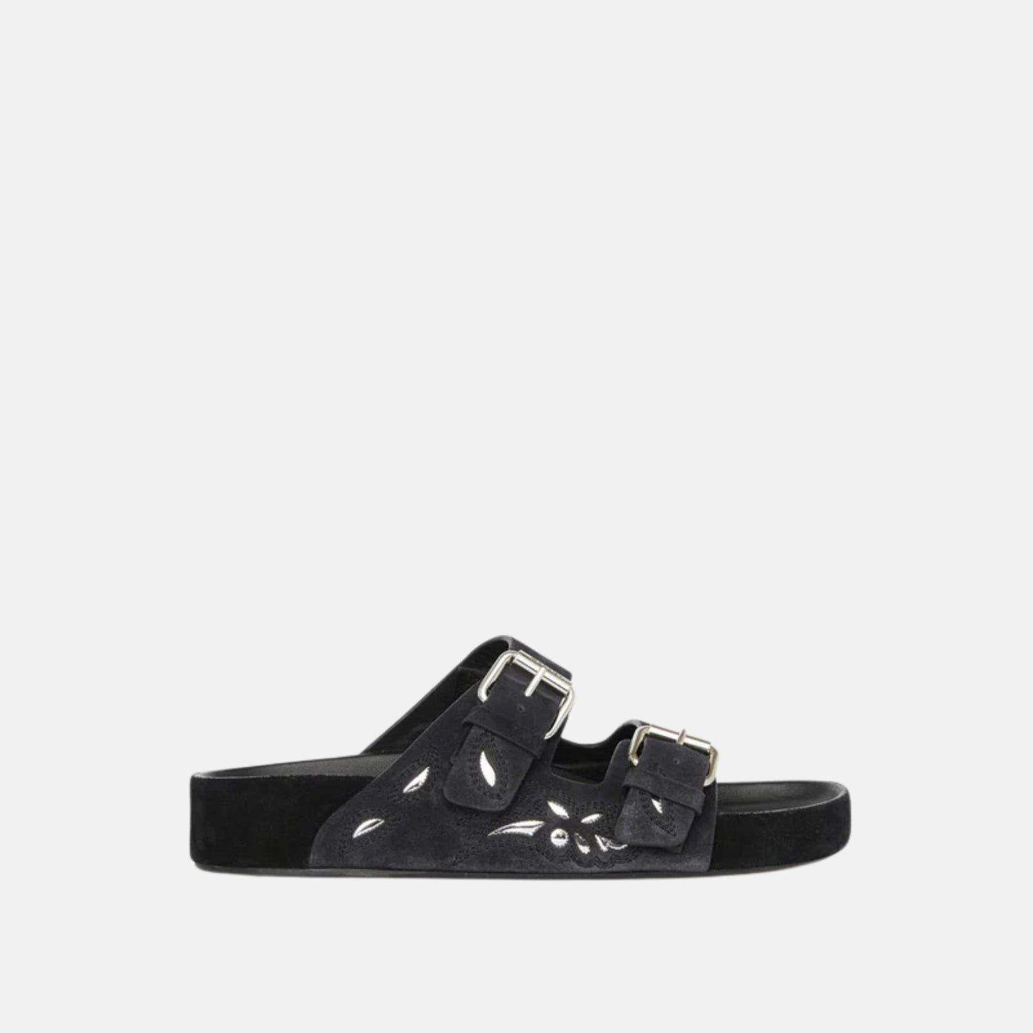 Isabel Marant Lennyo Flat Sandals In Patterned Leather, Side