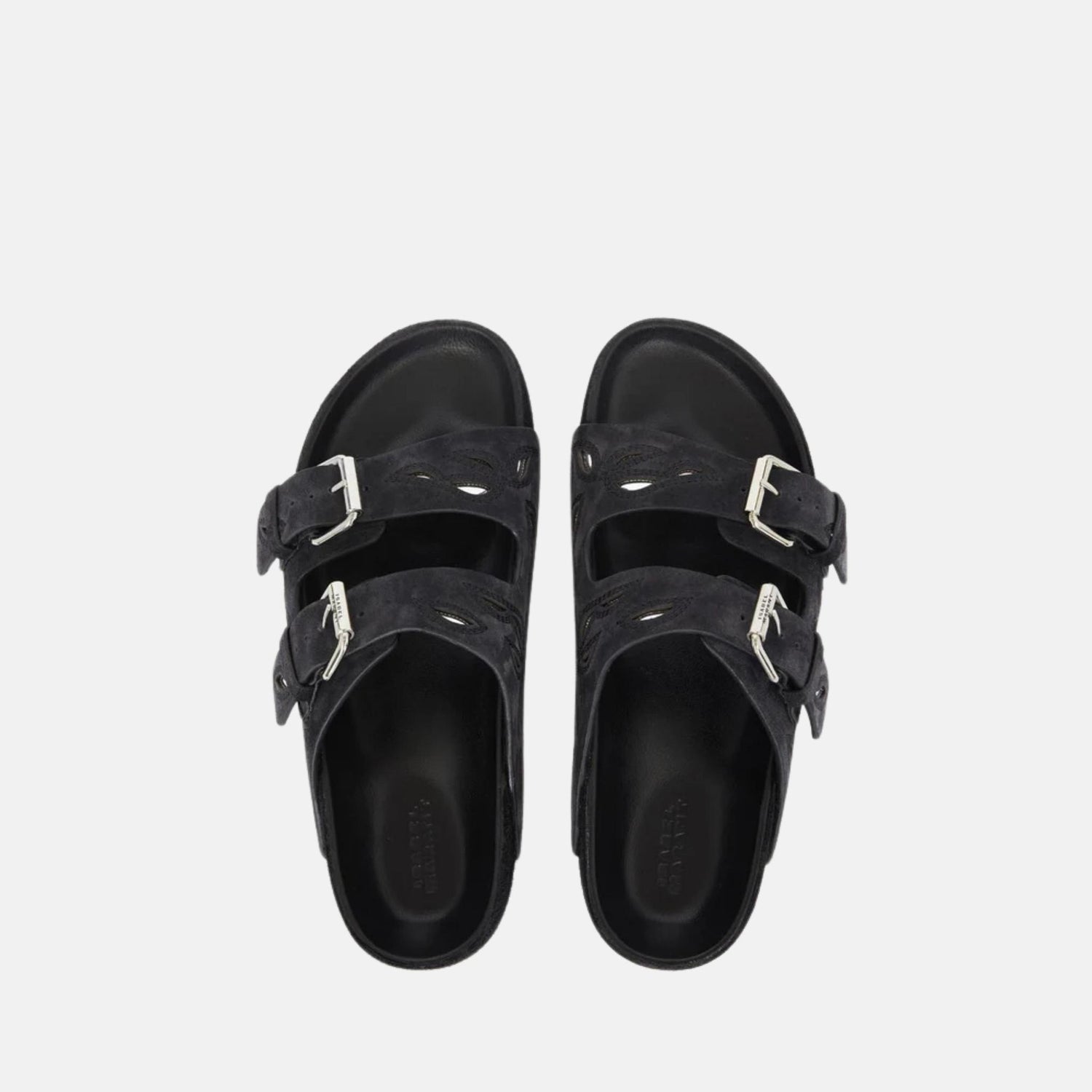 Isabel Marant Lennyo Flat Sandals In Patterned Leather, Top