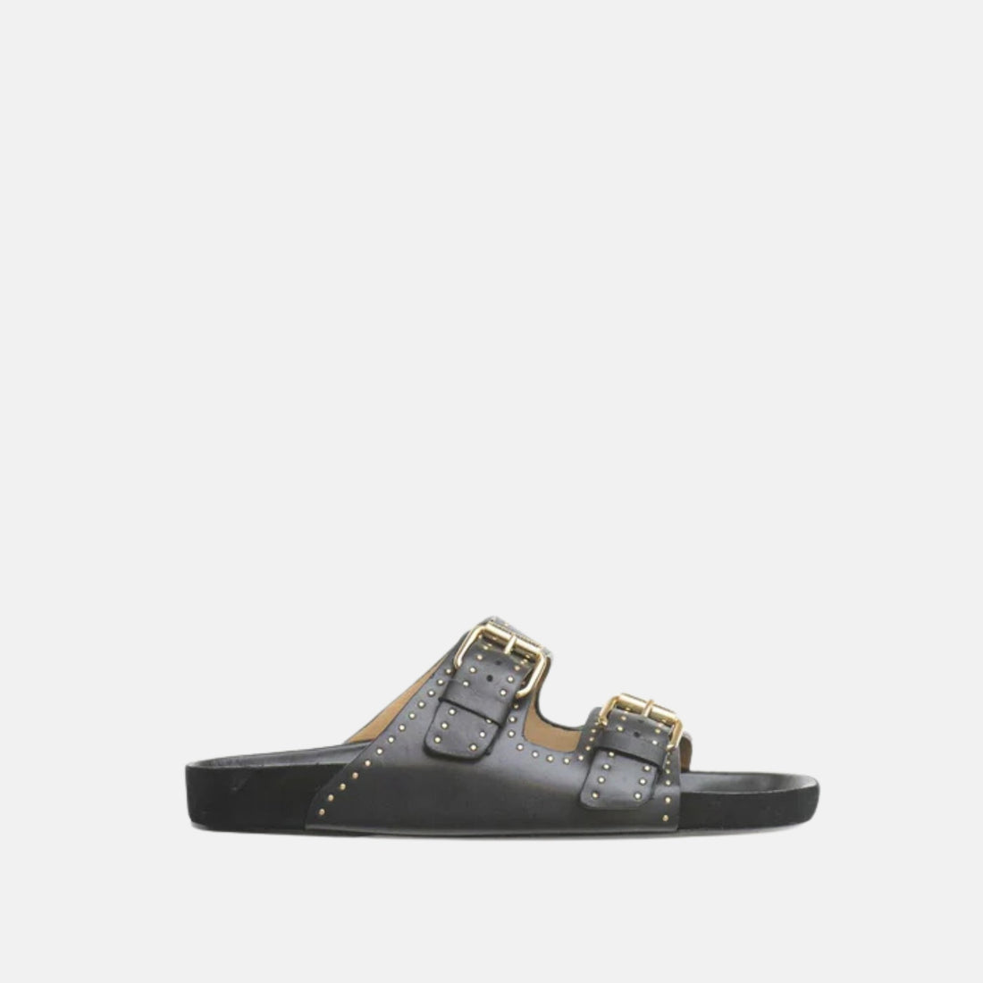 Isabel Marant Lennyo Open Toed Sandals In Soft Leather, Black, Side
