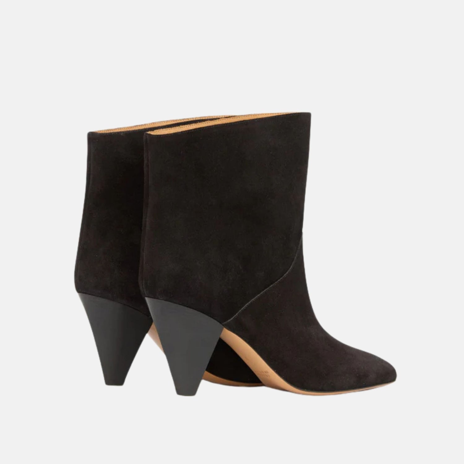 Isabel Marant Loline Boots In Suede Calfskin Leather, Black, Back