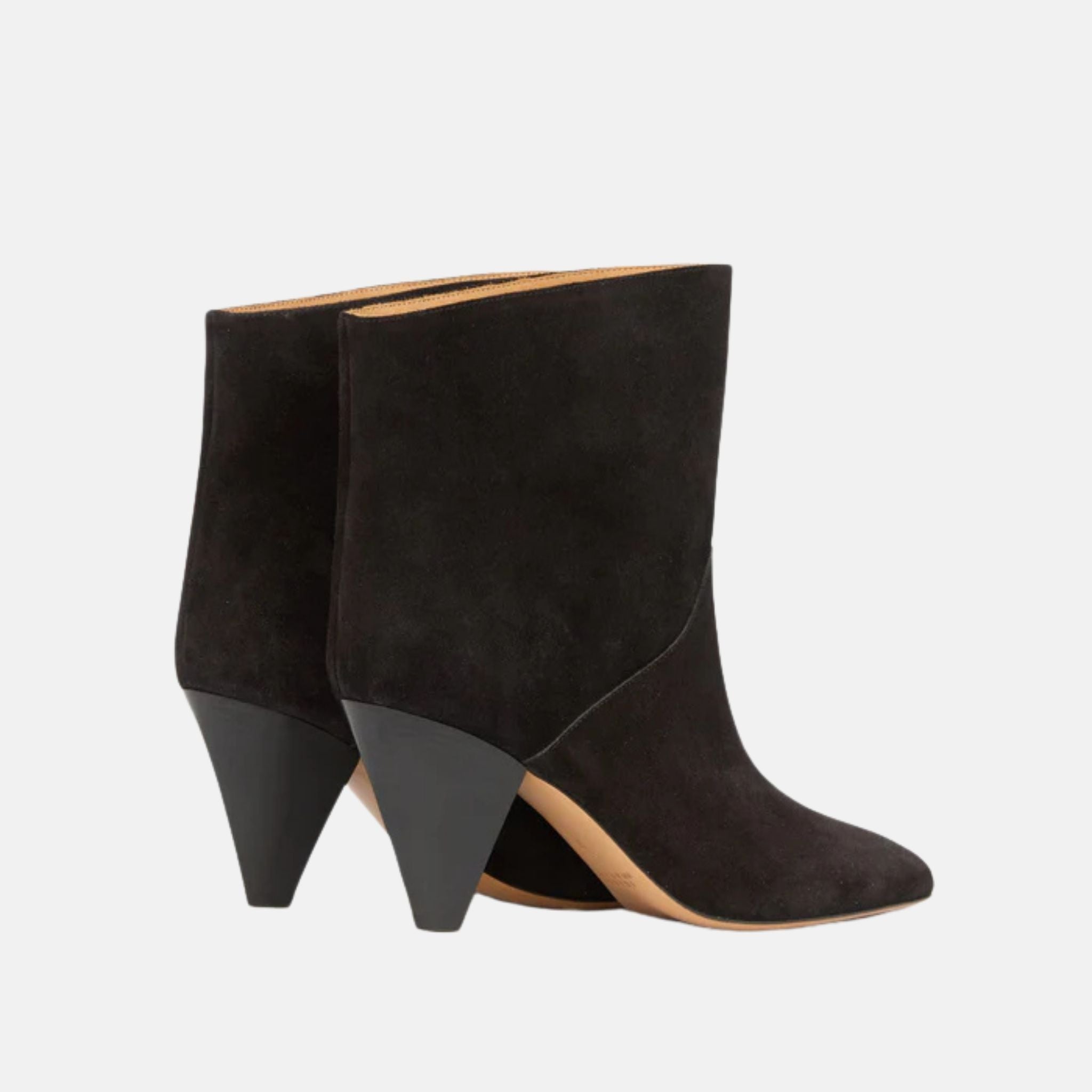 Isabel Marant Loline Boots In Suede Calfskin Leather, Black, Back