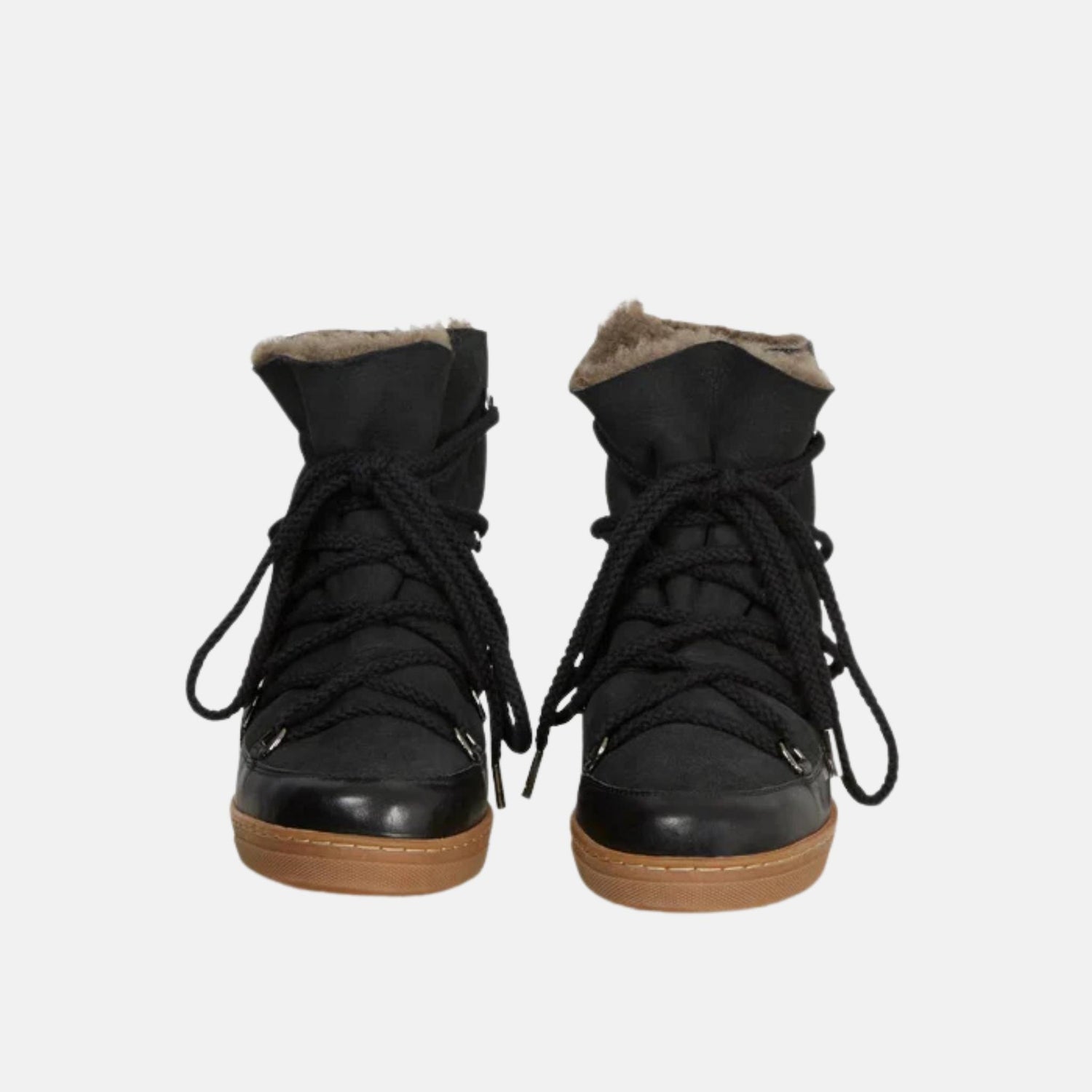 Nowles Shearling Lined Snow Boots, Black, Top