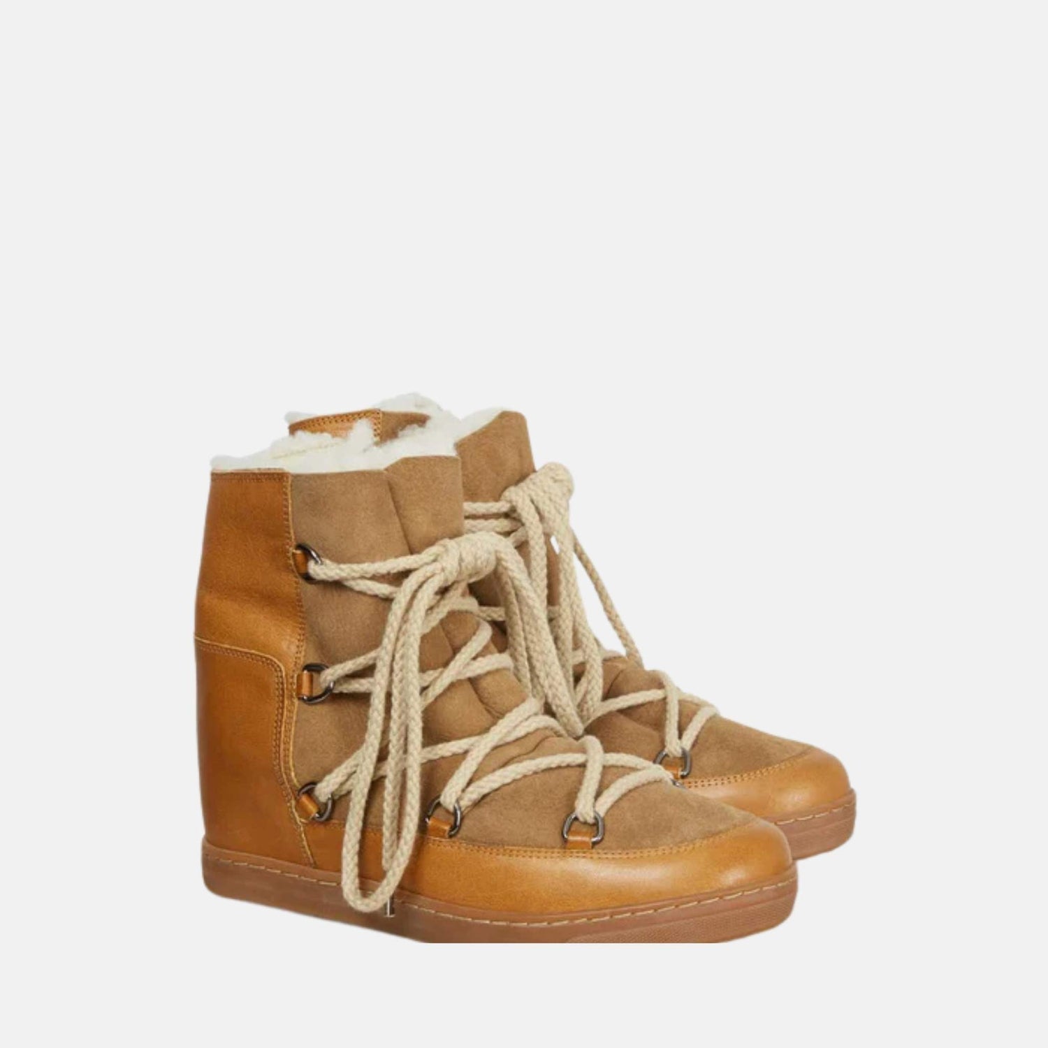 Nowles Shearling Lined Snow Boots, Camel, Front