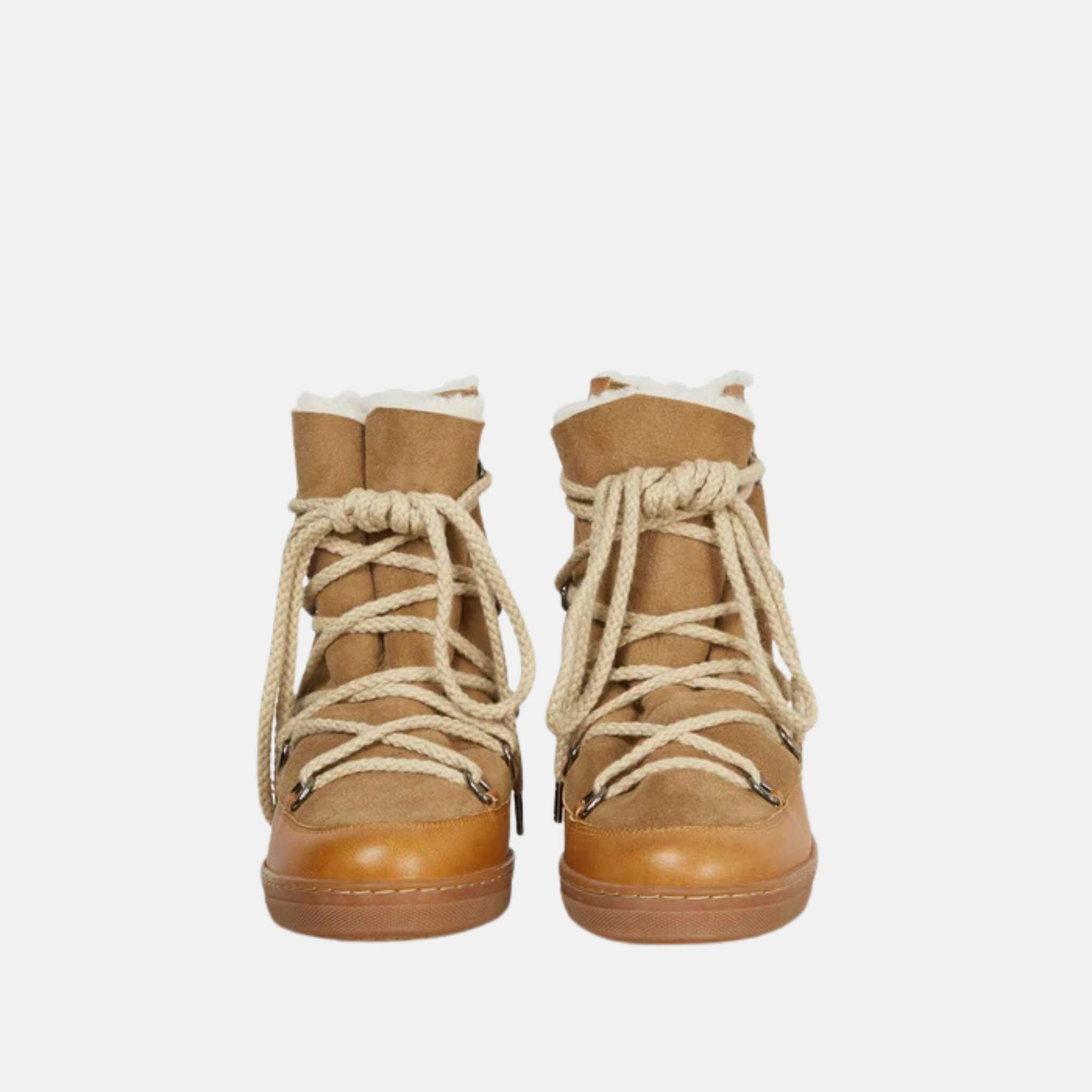 Nowles Shearling Lined Snow Boots, Camel, Top