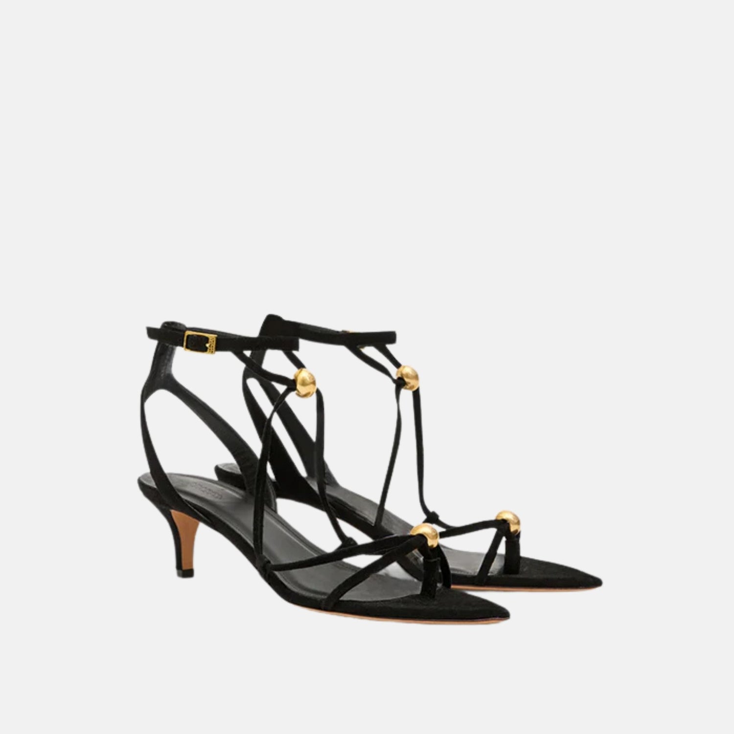 Isabel Marant Olya High Heeled Sandals In Suede Leather, Front