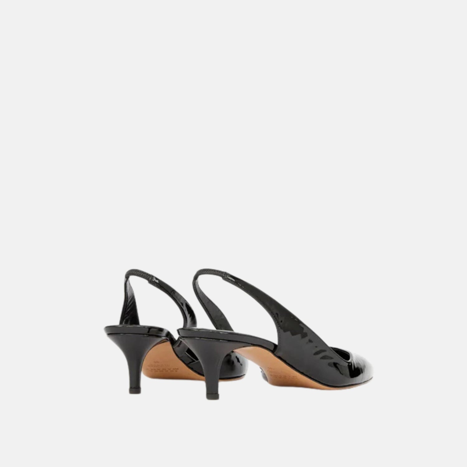 Isabel Marant Padim Slingback Pumps In Patent Leather, Back