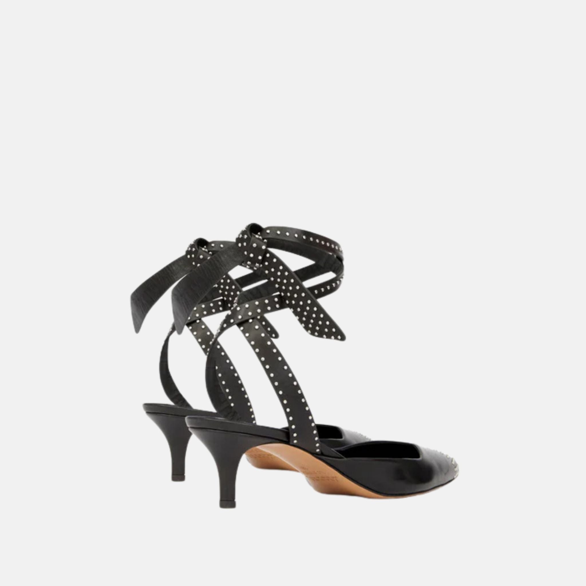 Isabel Marant Pilvee Slingback Pumps In Studded Calfskin Leather, Back
