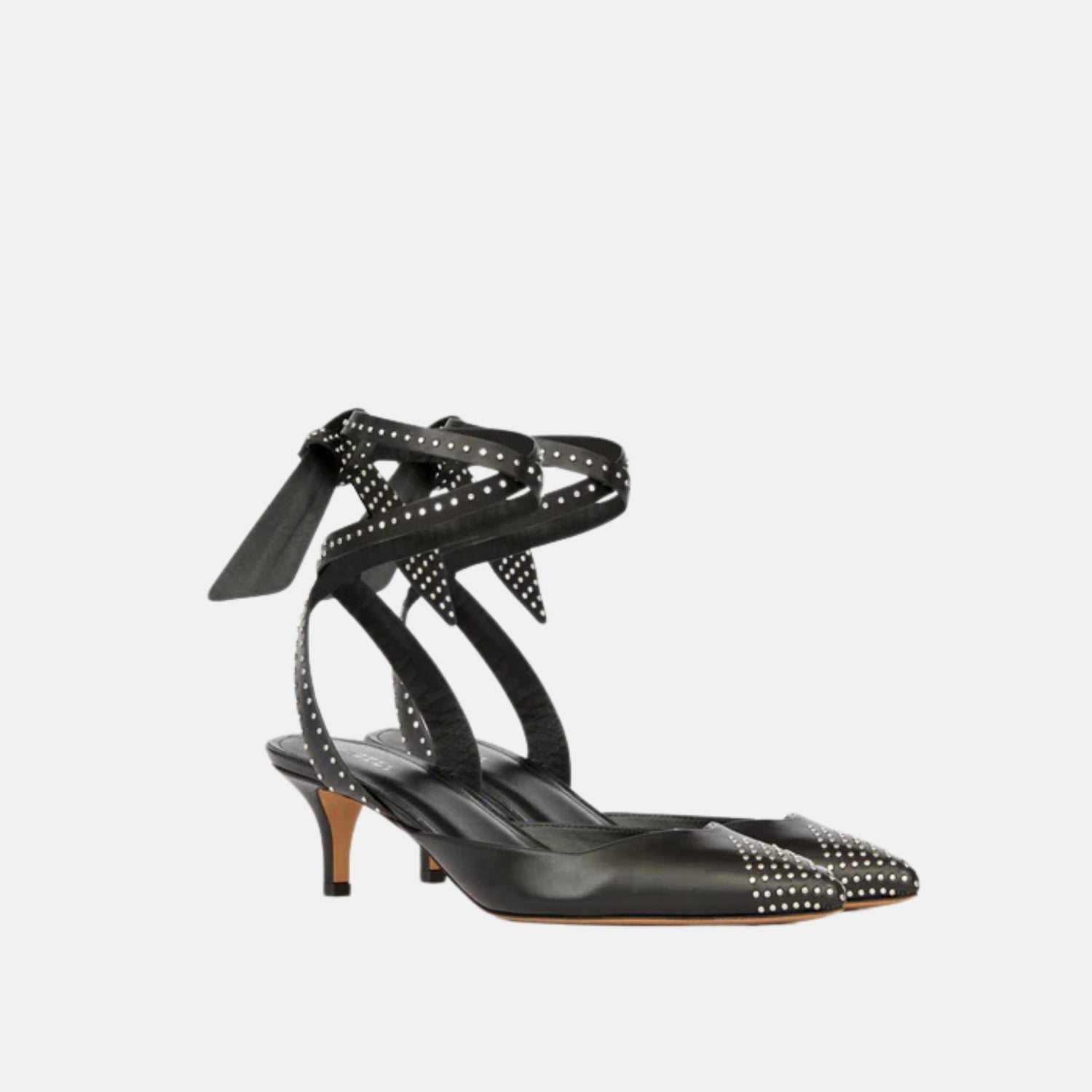 Isabel Marant Pilvee Slingback Pumps In Studded Calfskin Leather, Front