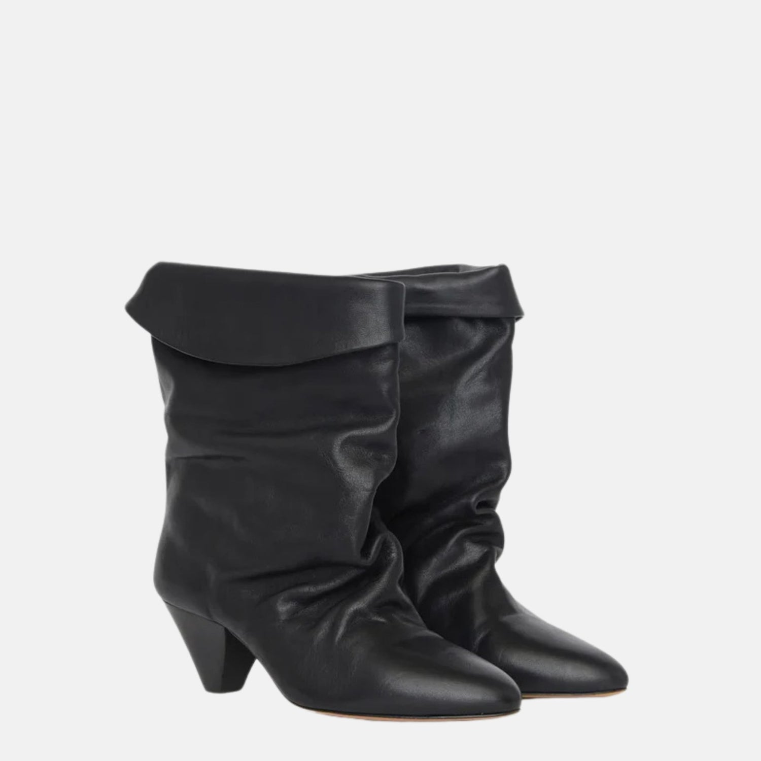 Isabel Marant Ryska High Heeled Draped Boots, Front